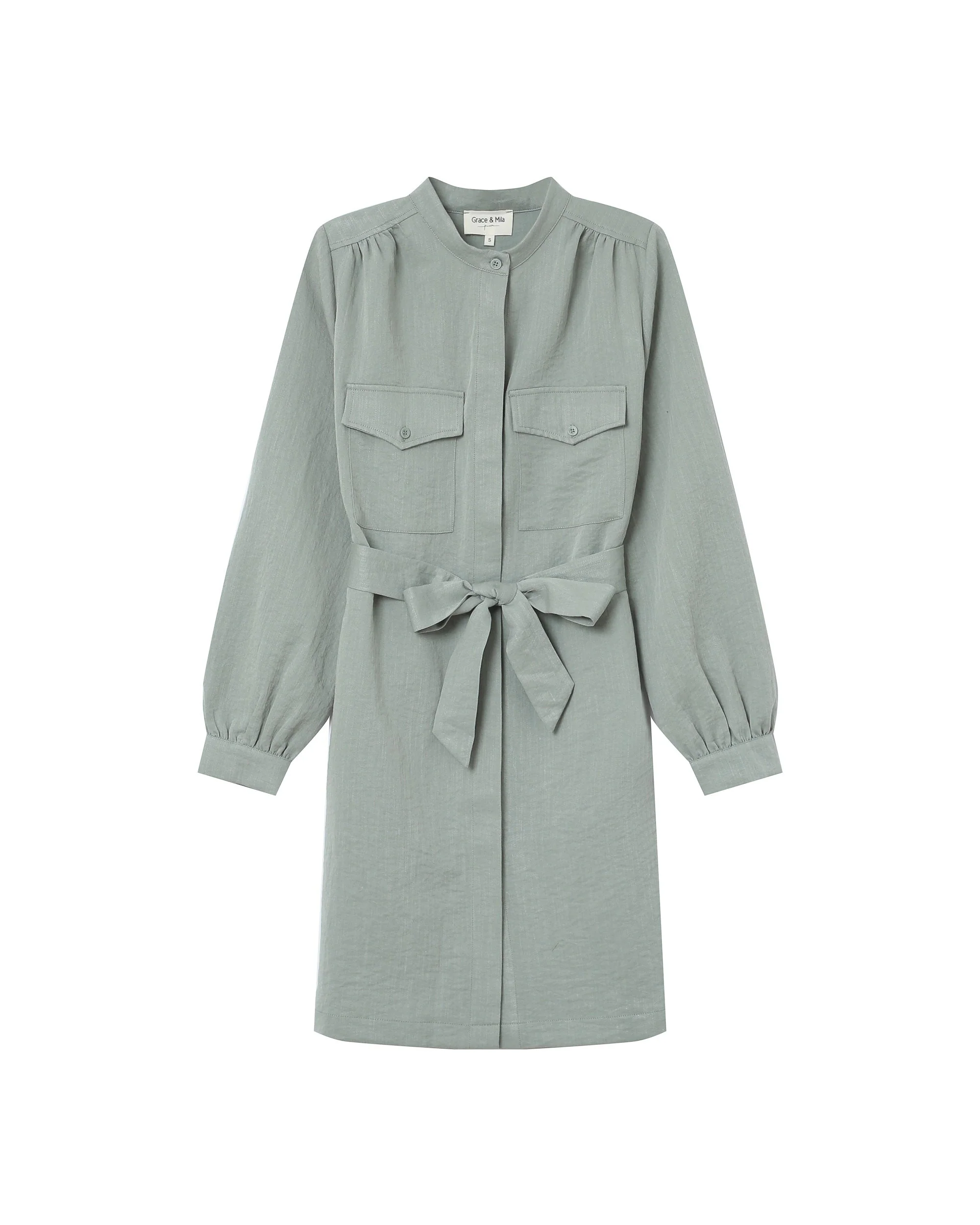 Robe Chemise Courte Sauge Serbia - Image 5