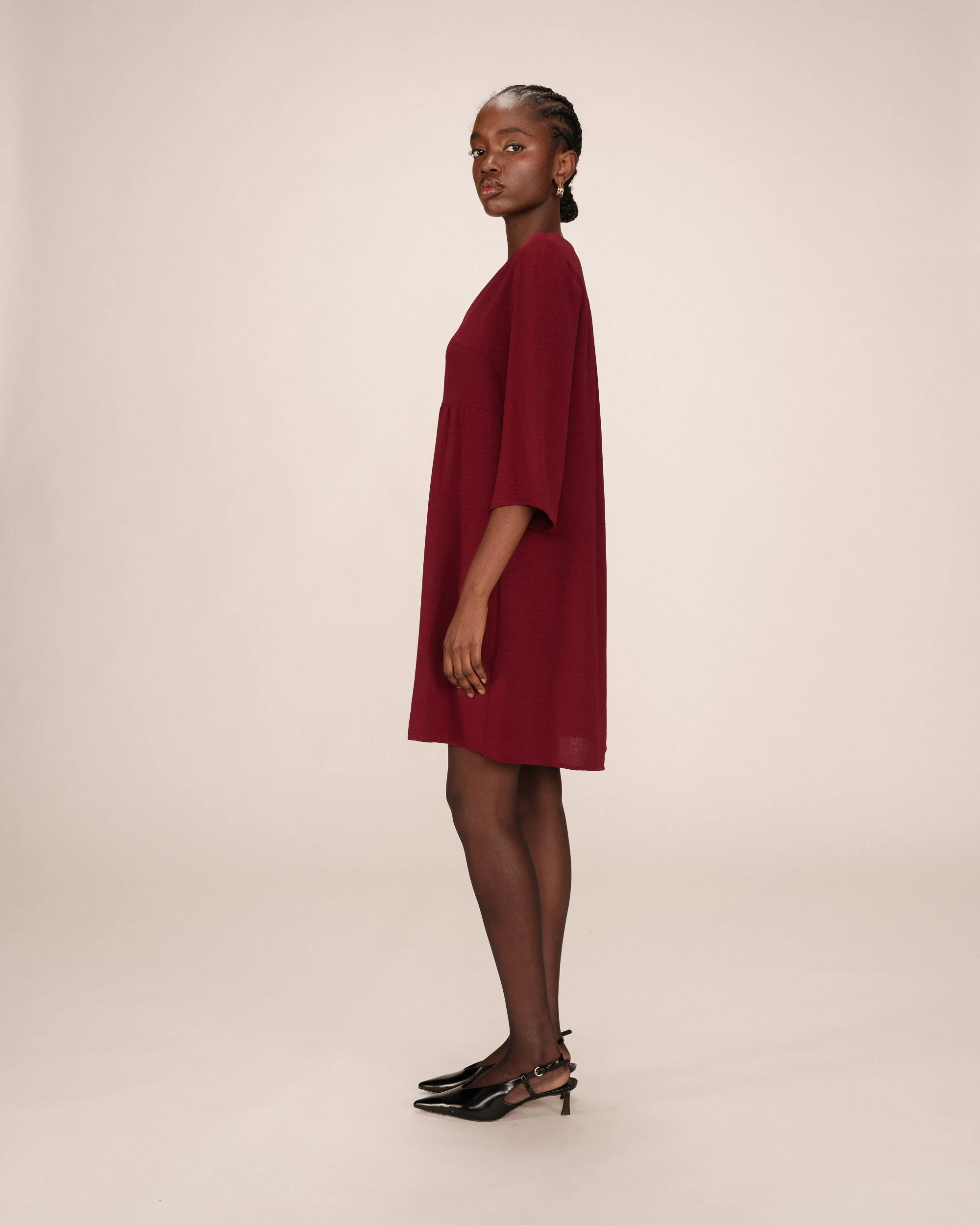 Robe Courte Babydoll Bordeaux Susana - Image 3