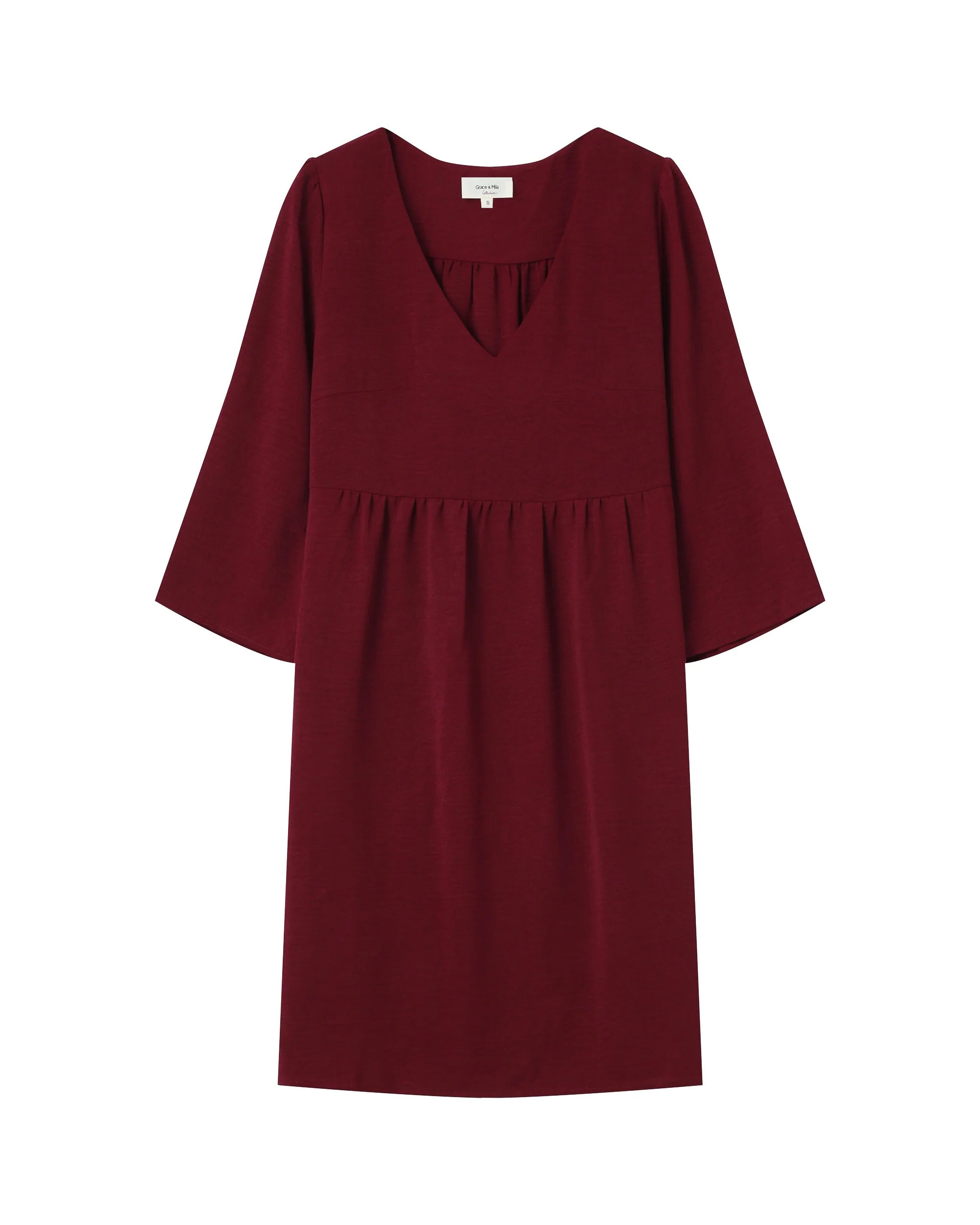 Robe Courte Babydoll Bordeaux Susana - Image 5