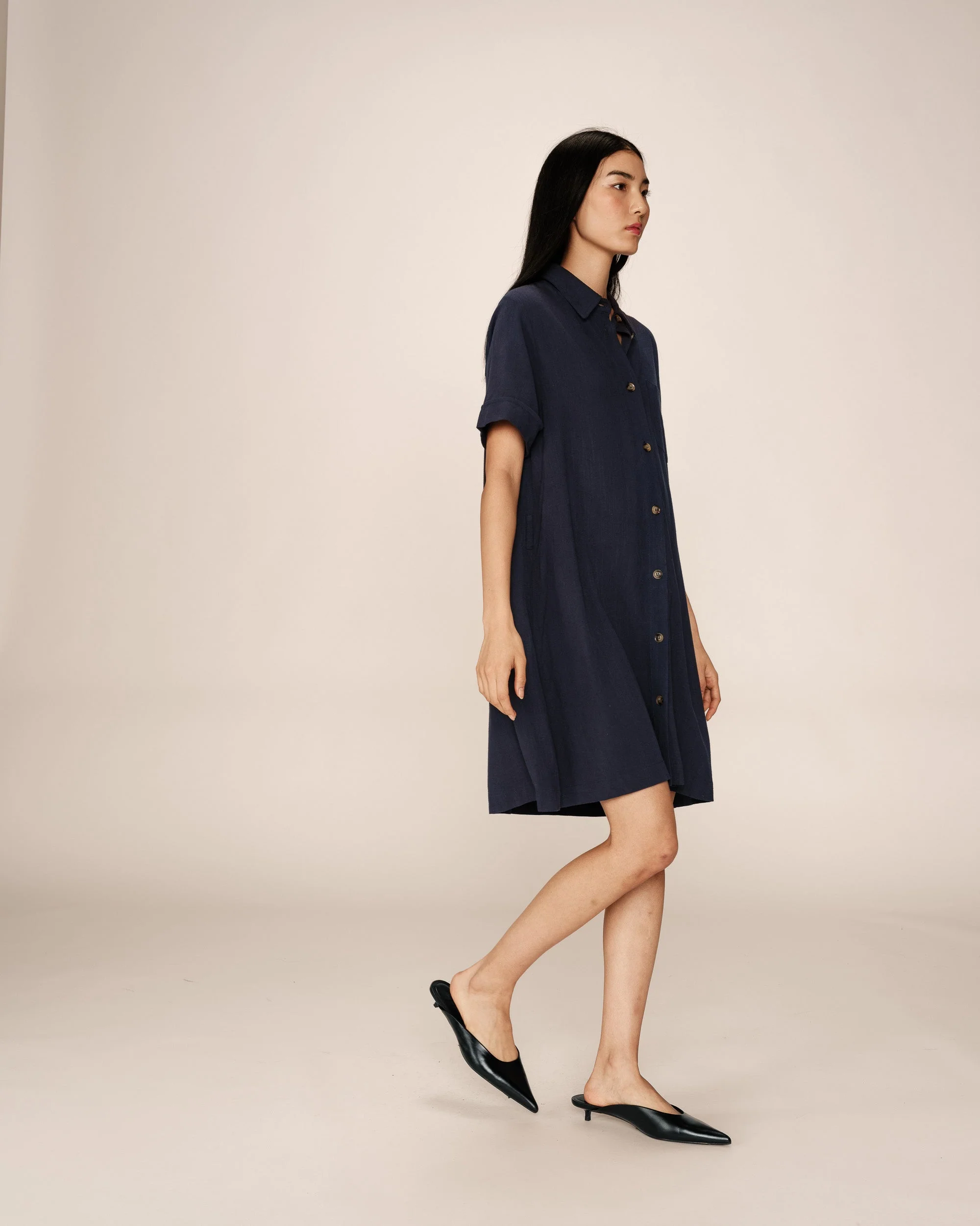 Robe Courte Paquita - Marine - Image 4