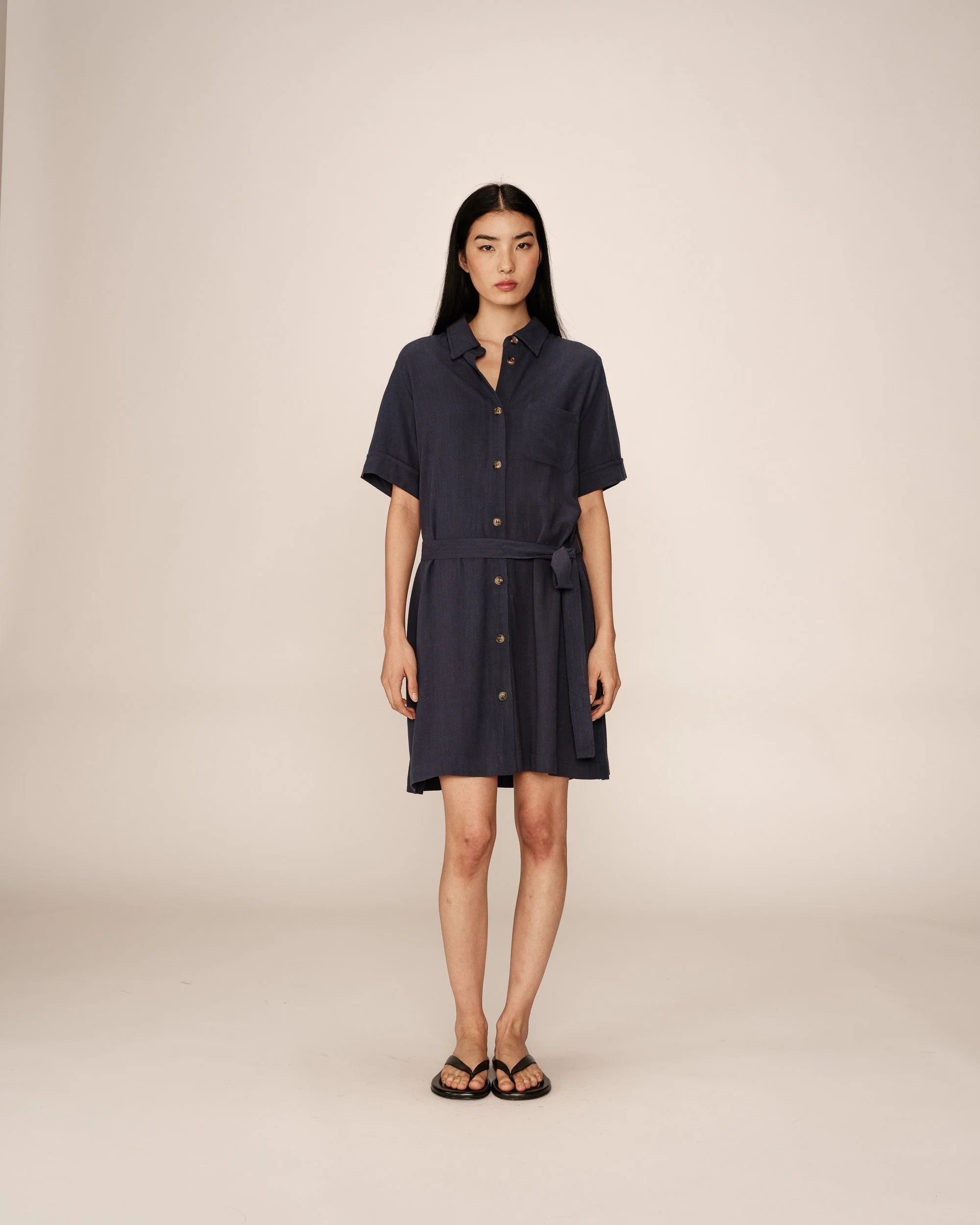 Robe Courte Paquita - Marine - Image 5