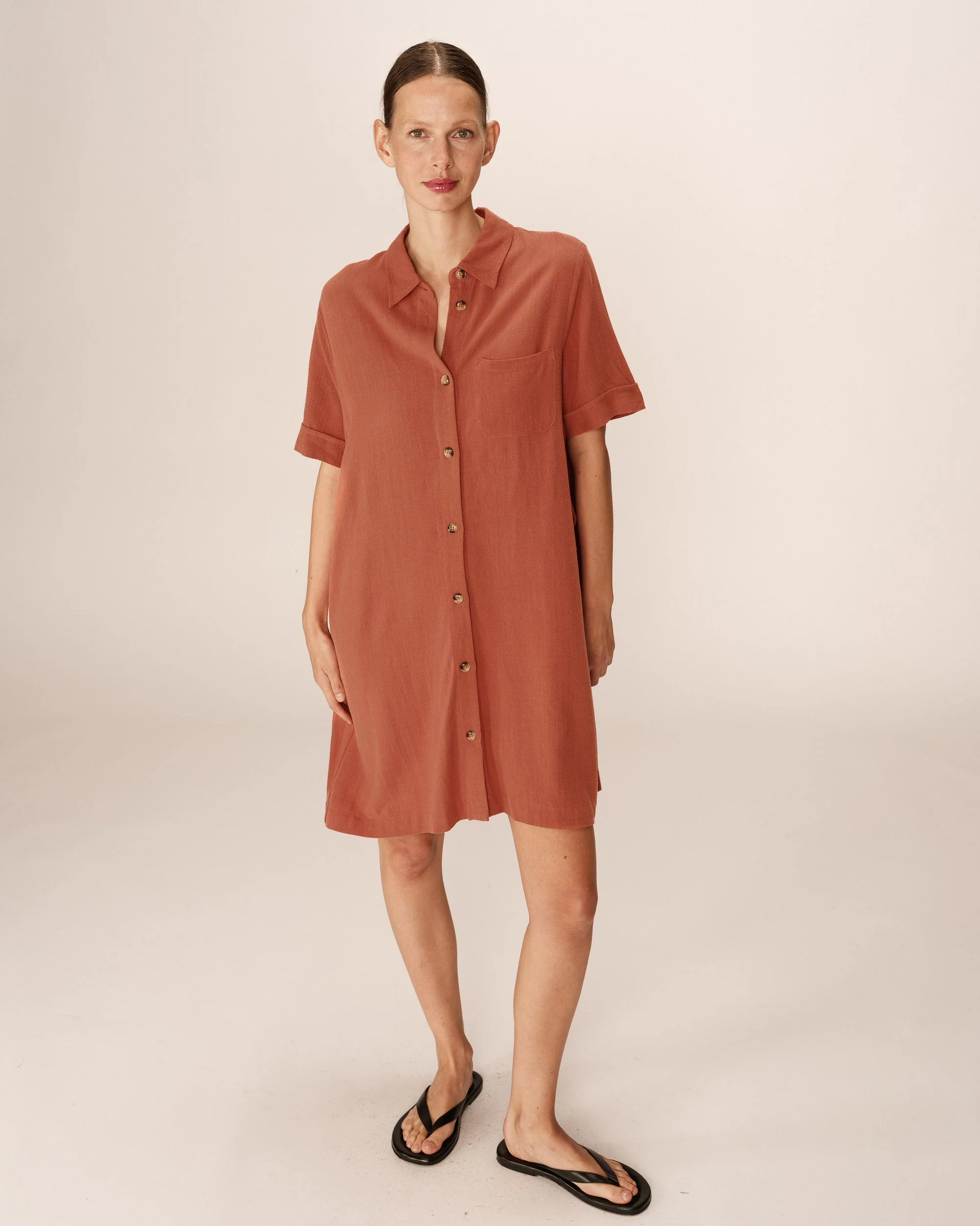 Robe Courte Paquita - Terracotta - Image 2