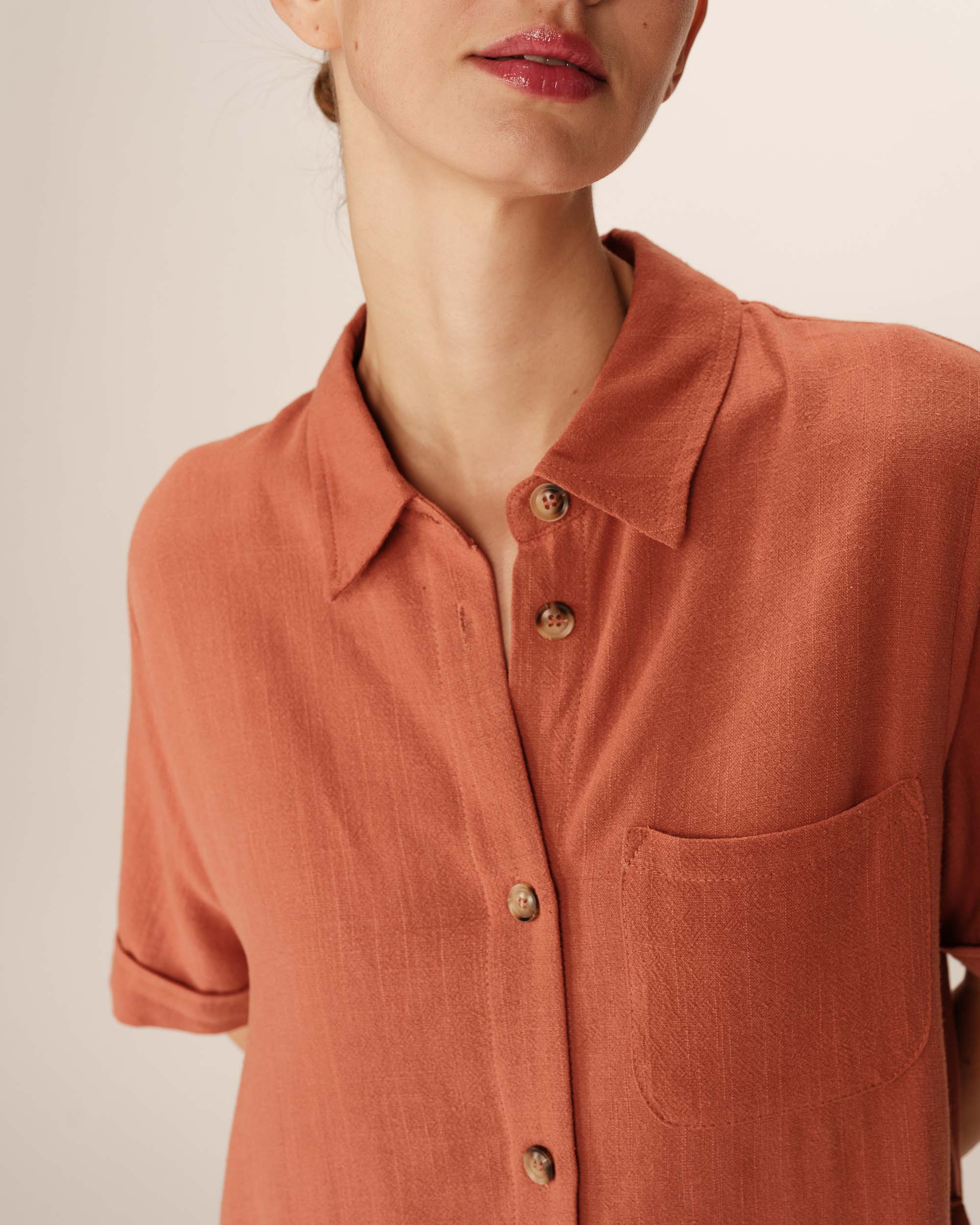 Robe Courte Paquita - Terracotta - Image 3