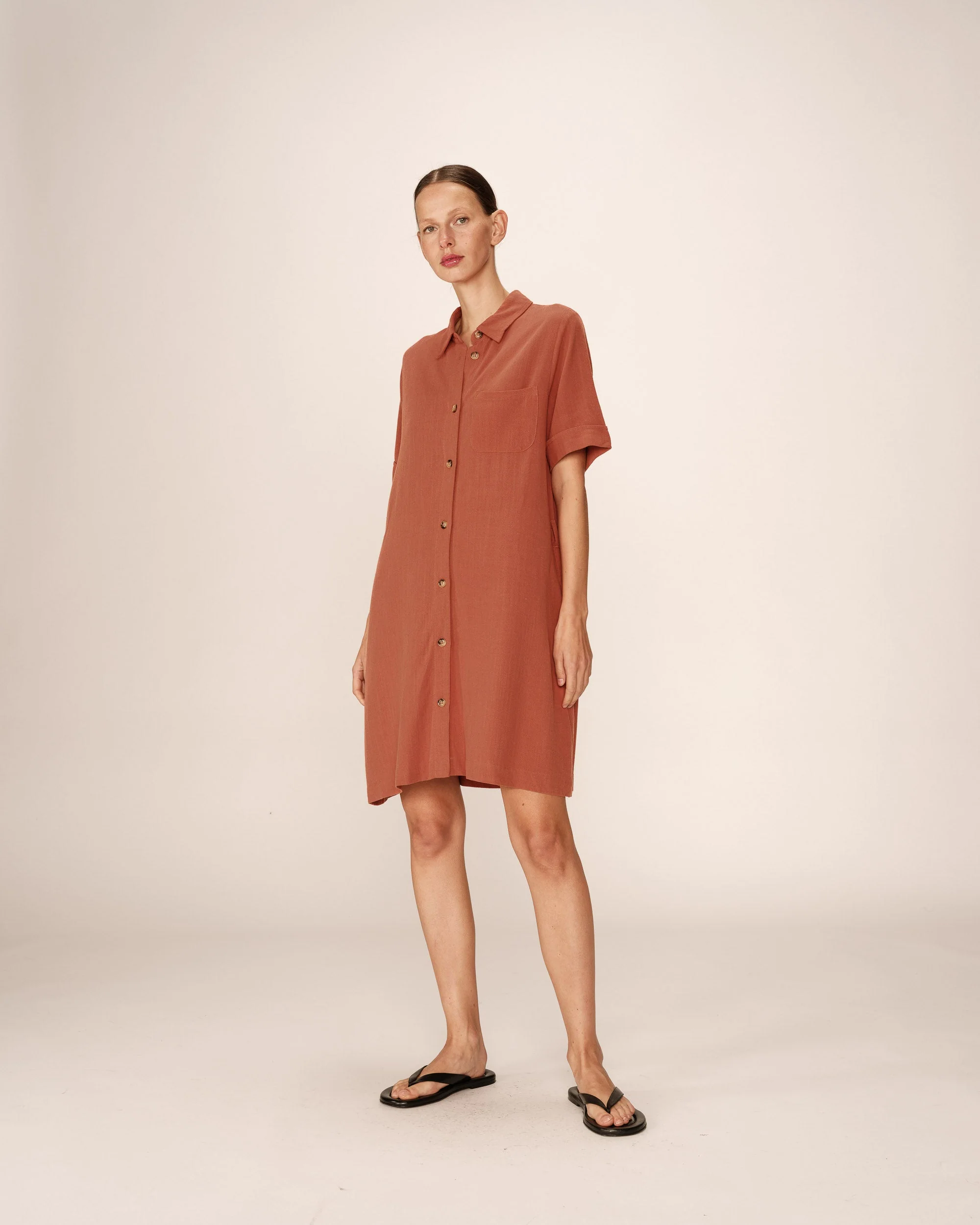 Robe Courte Paquita - Terracotta - Image 4