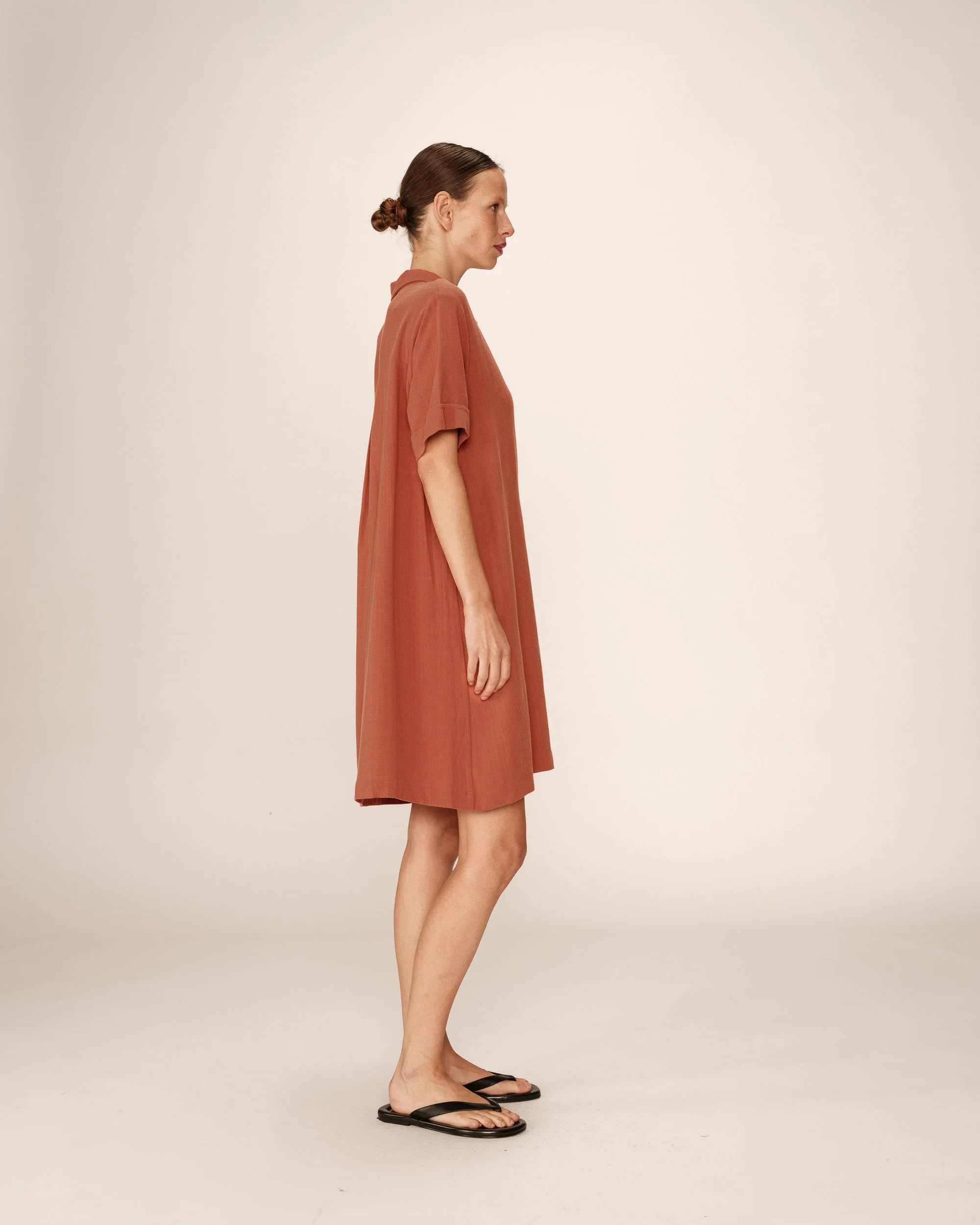 Robe Courte Paquita - Terracotta - Image 5