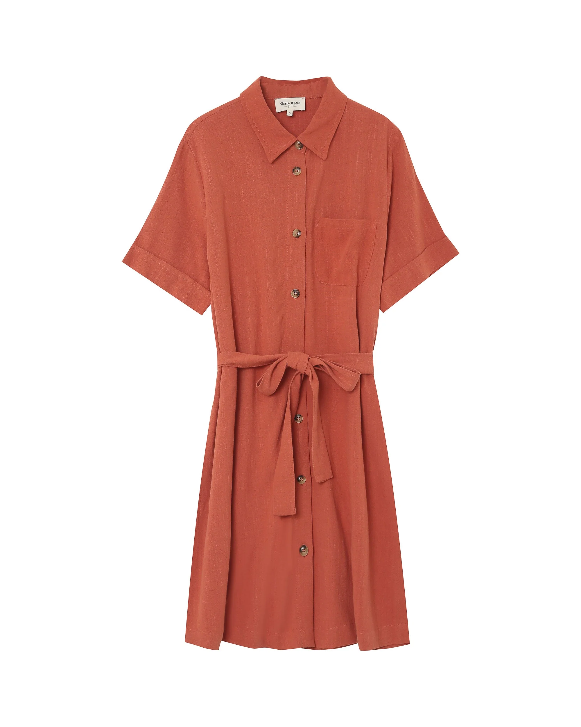 Robe Courte Paquita - Terracotta - Image 7
