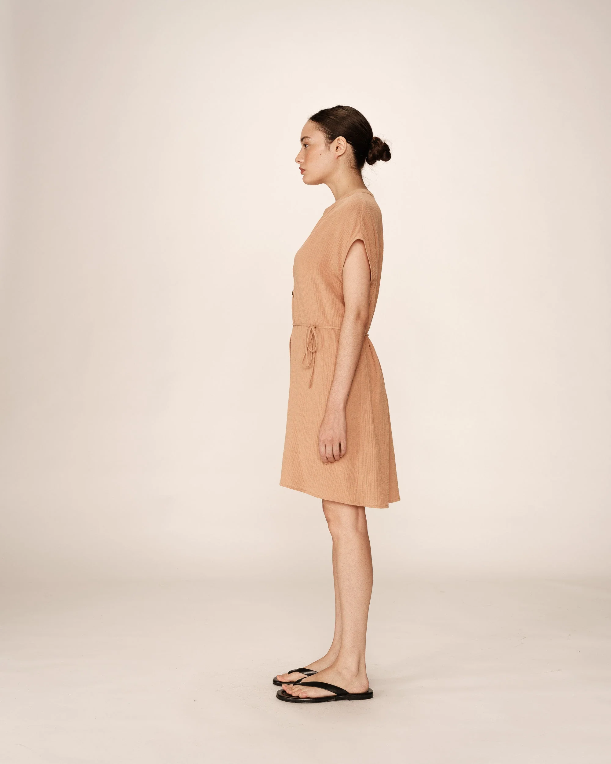Robe Courte Rozana - Camel - Image 4