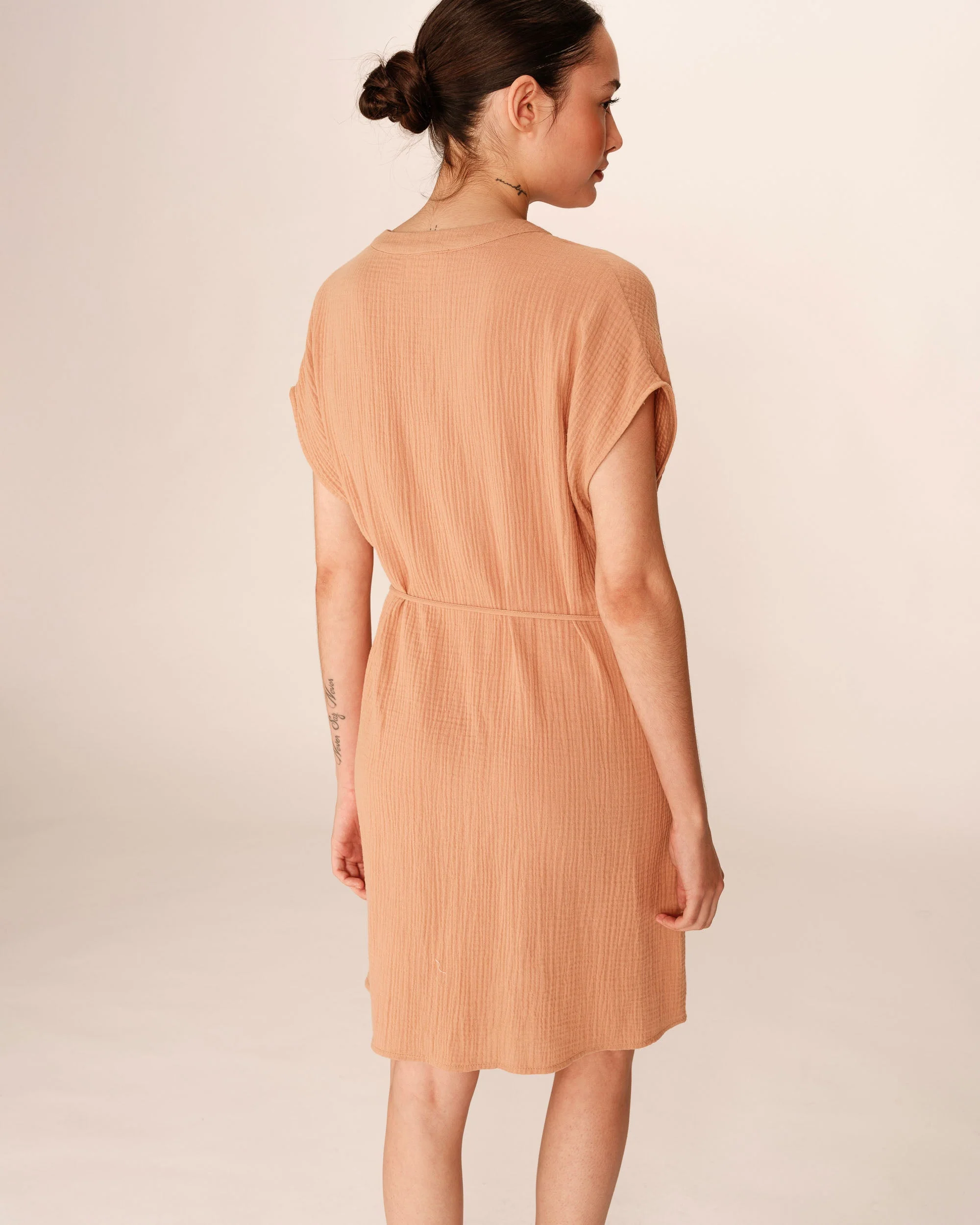 Robe Courte Rozana - Camel - Image 5