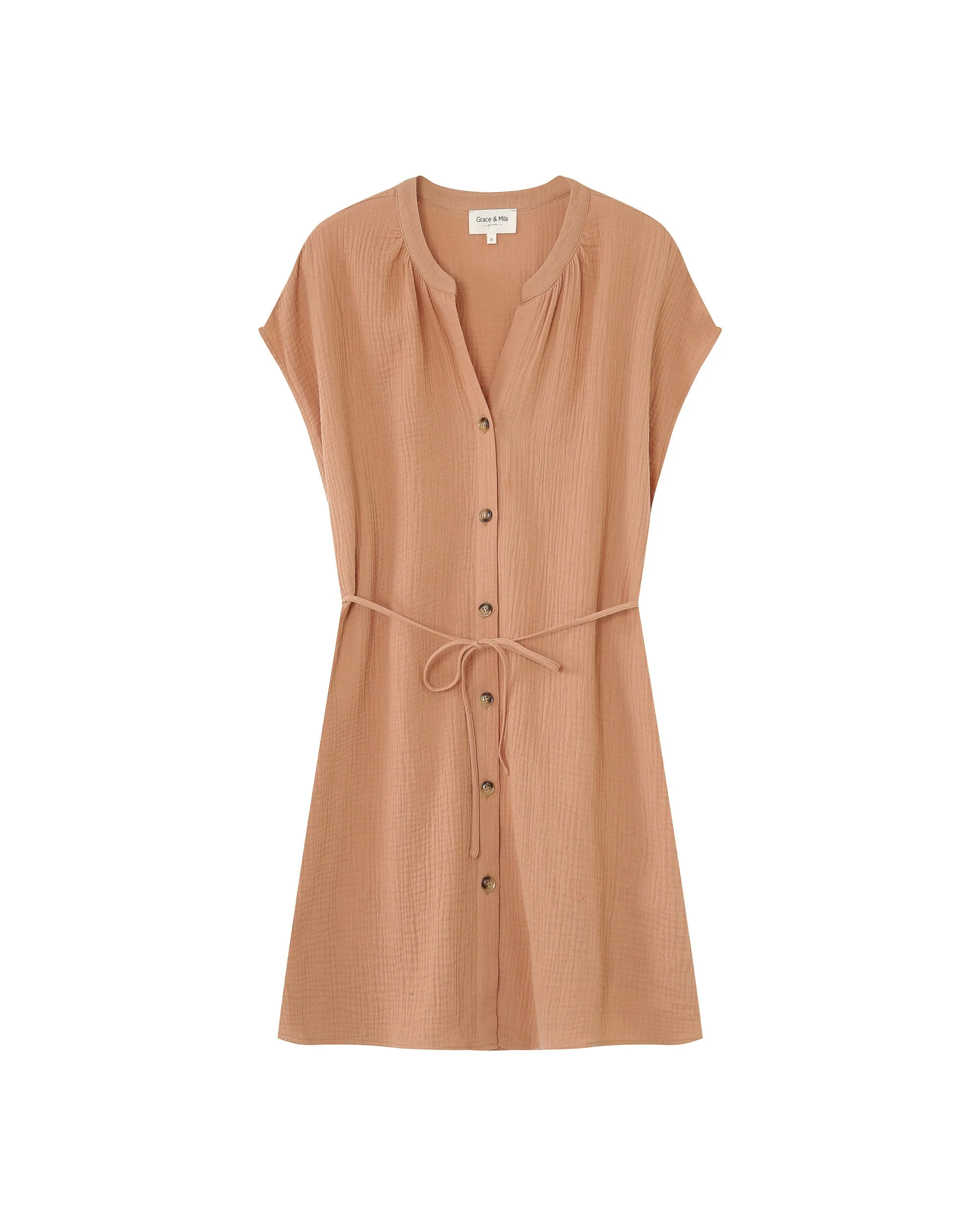 Robe Courte Rozana - Camel - Image 6
