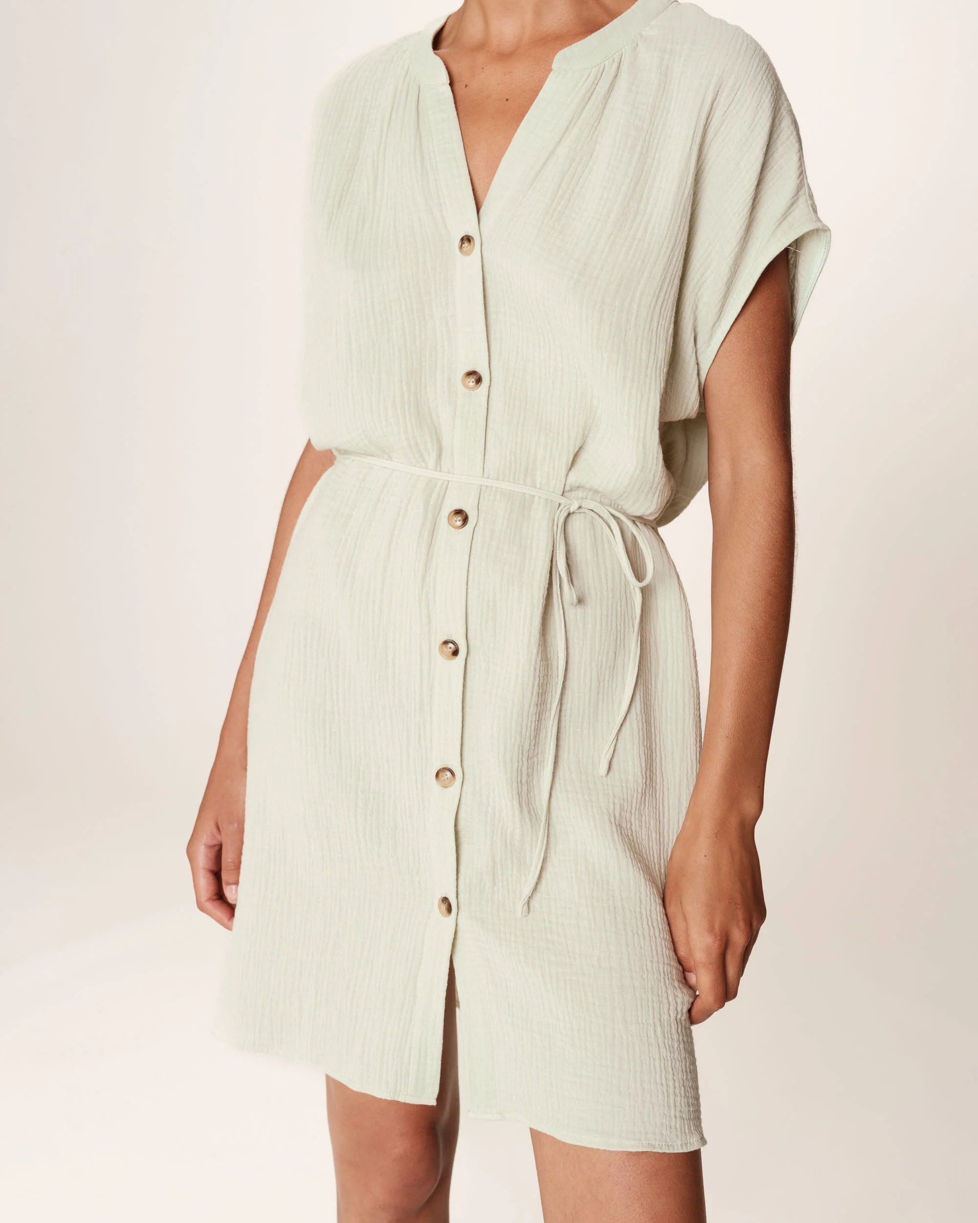Robe Courte Rozana - Menthe - Image 2