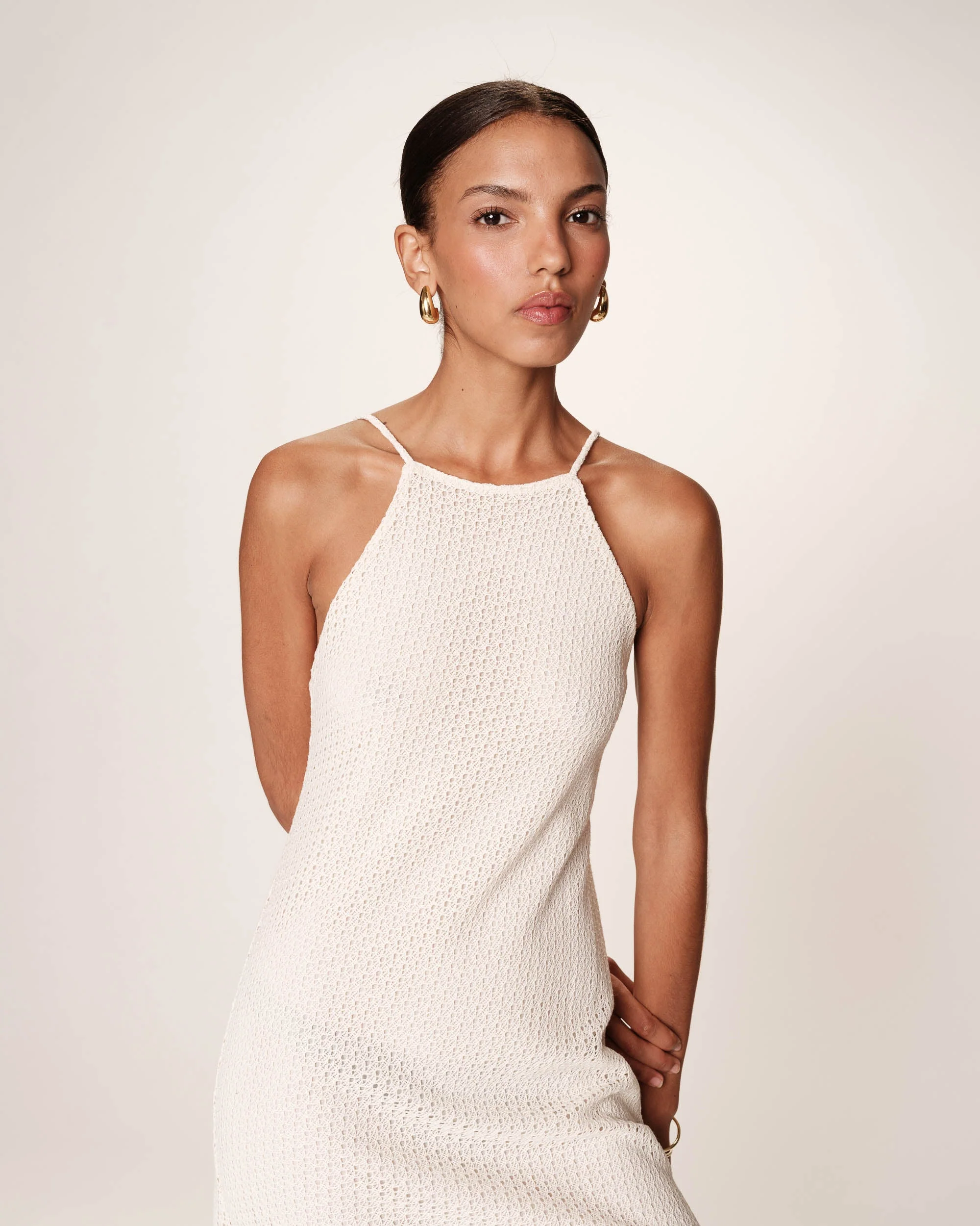 Robe Courte Romantique - Ecru - Image 2