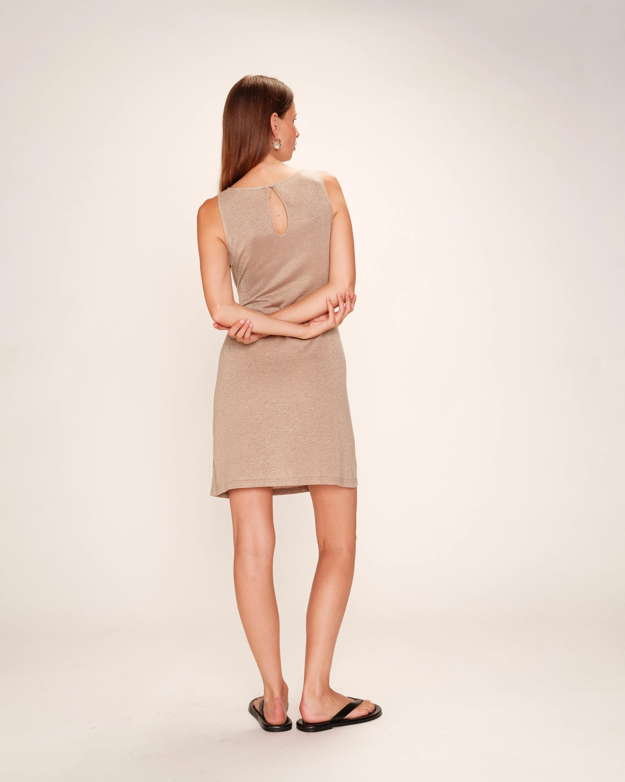 Robe Courte Rolling - Taupe - Image 5