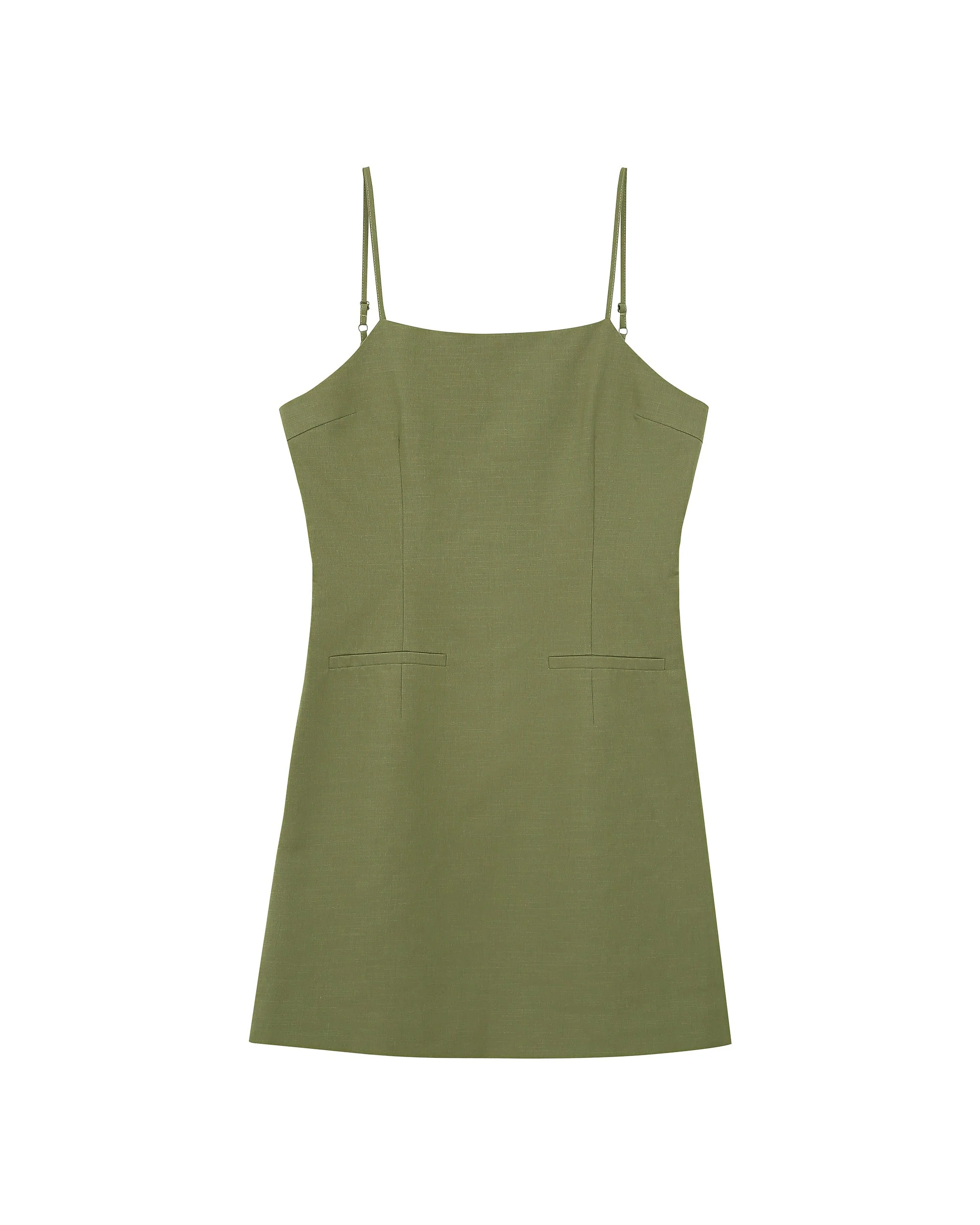 Robe Courte Encolure Carree Vert Rivoli - Image 6