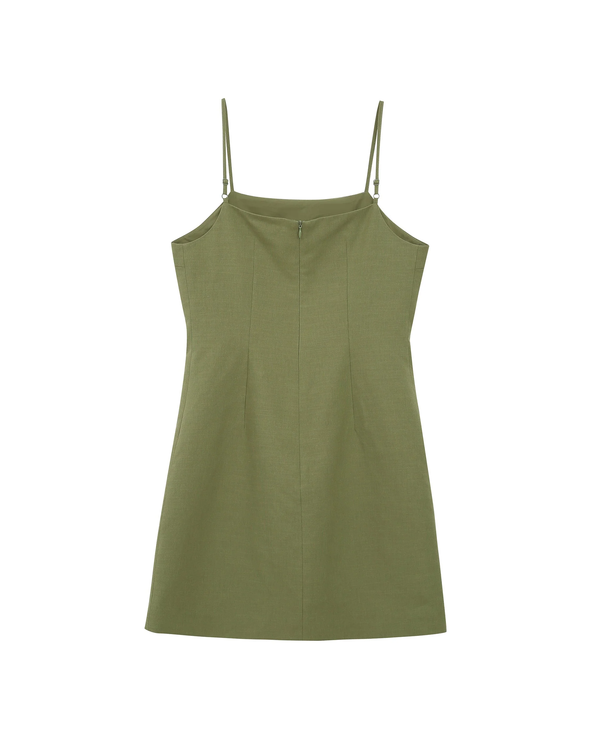 Robe Courte Encolure Carree Vert Rivoli - Image 7