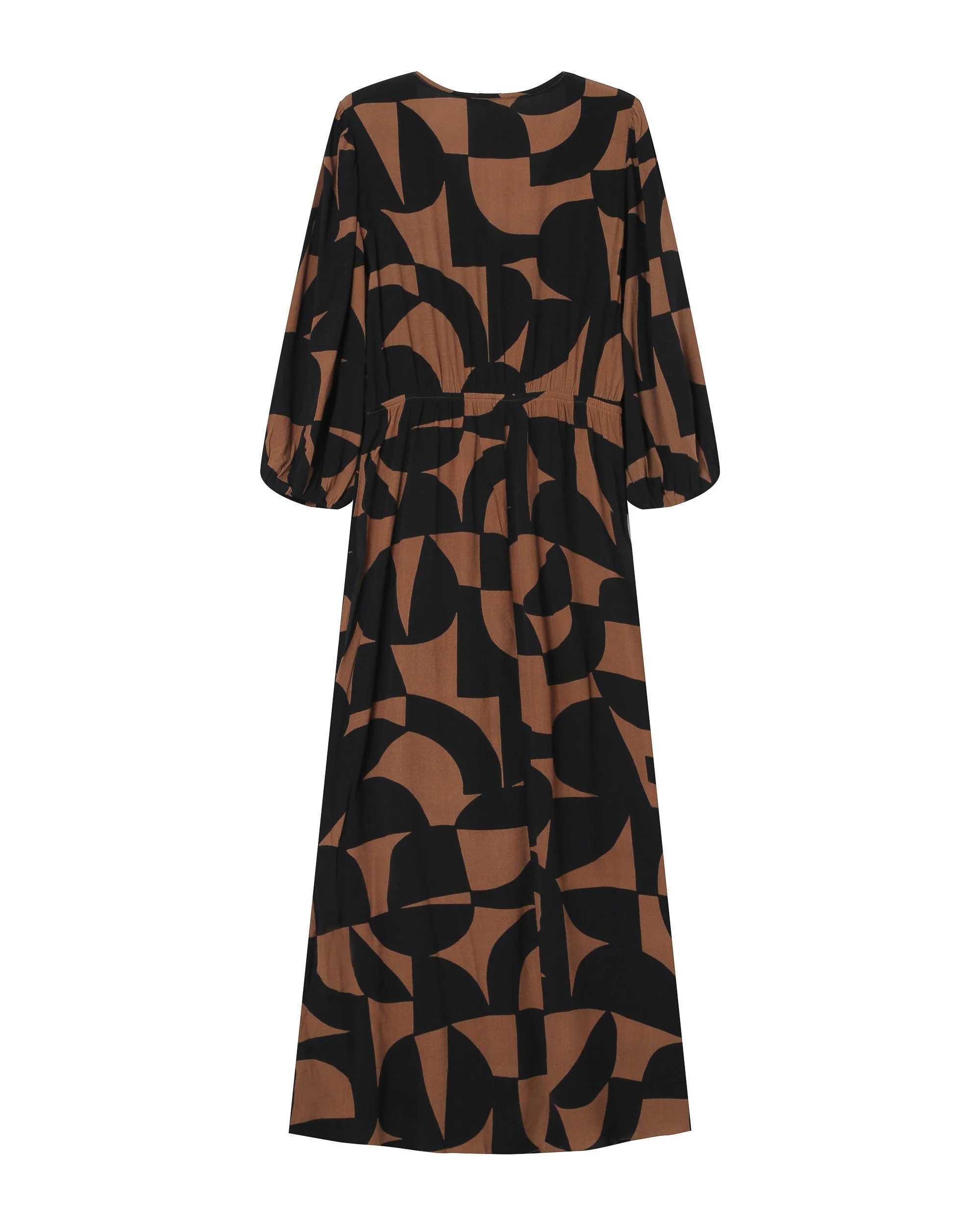 Robe Courte Graphique Chocolat Shelly - Image 7