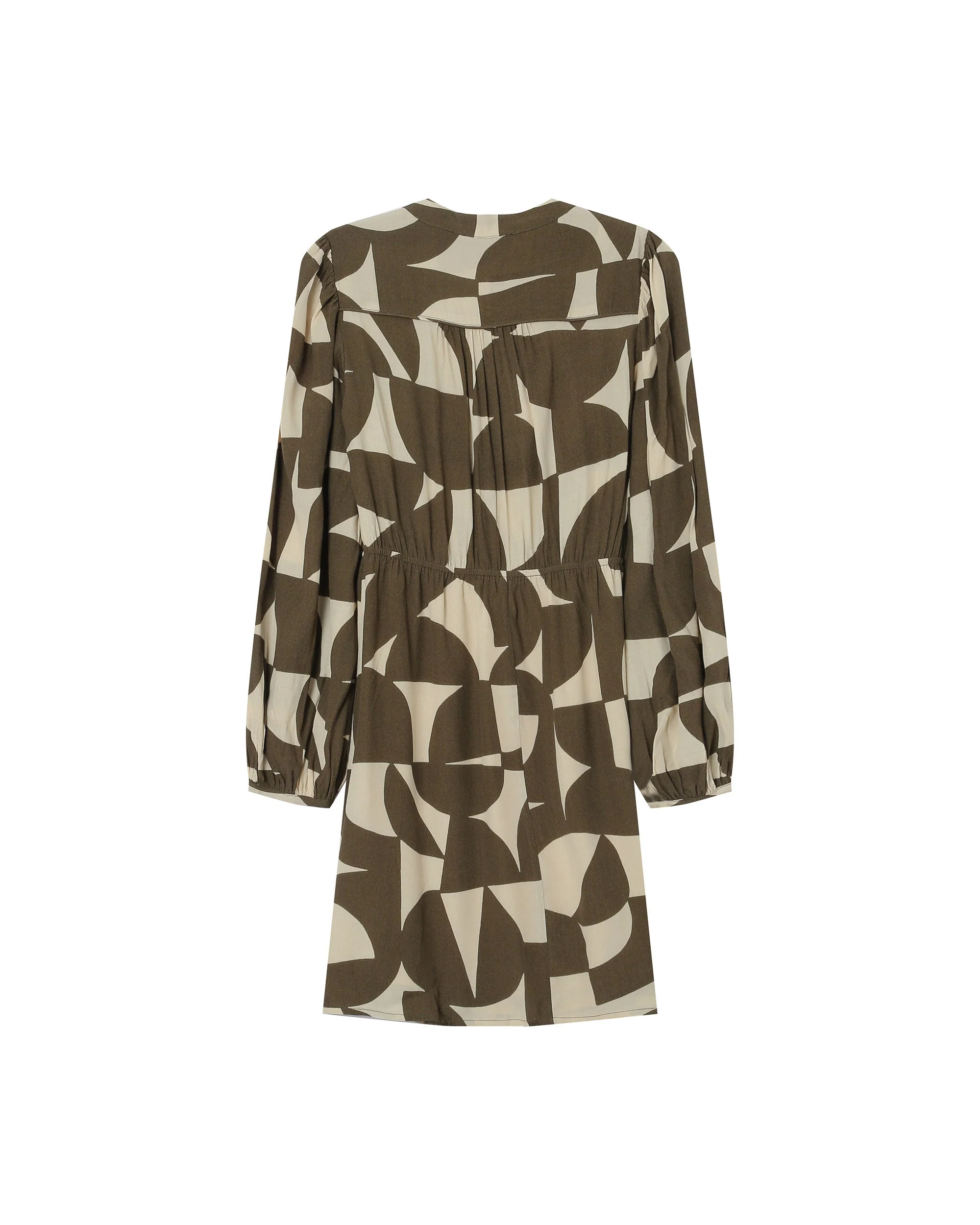 Robe Courte Graphique Olive Selia - Image 6