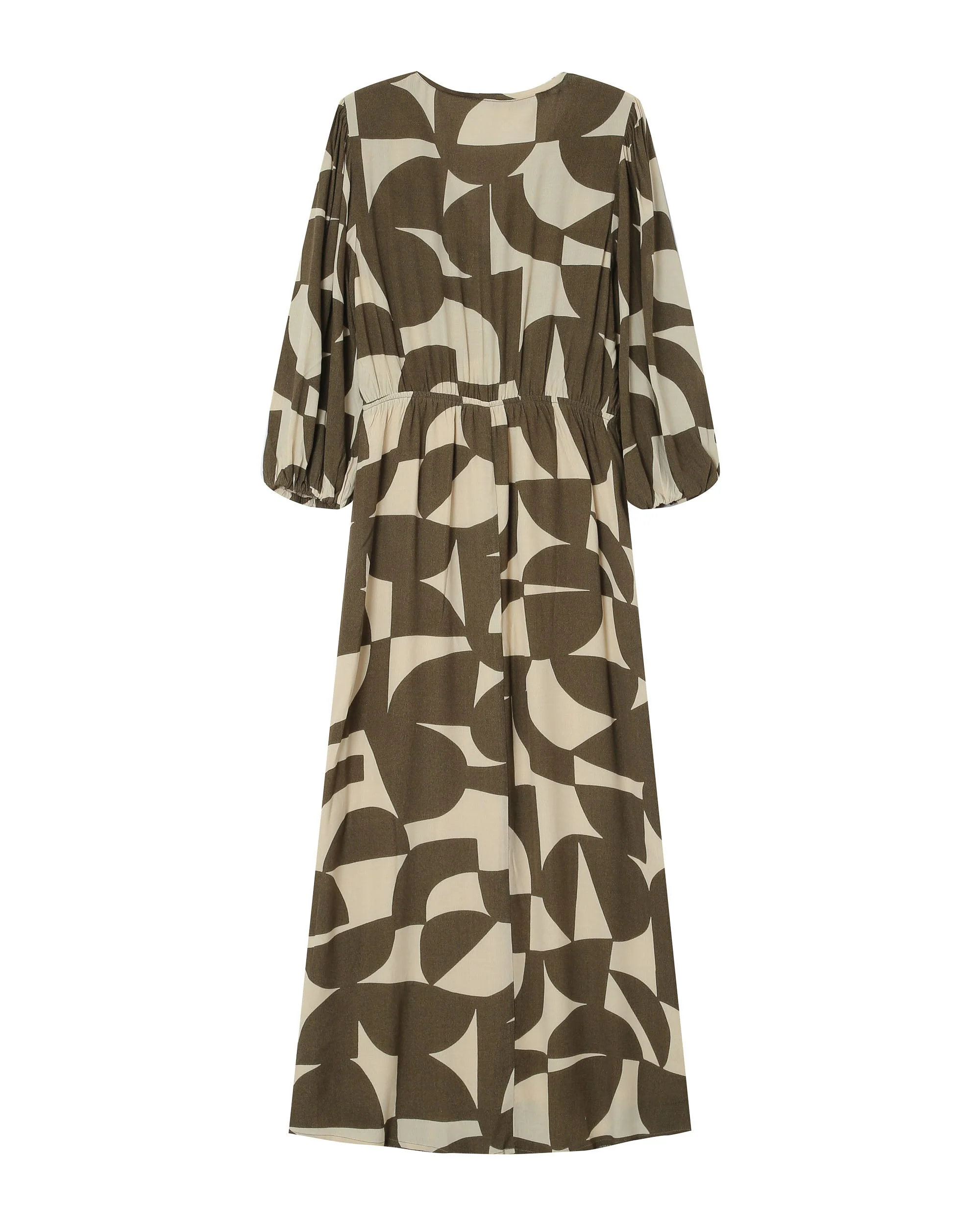 Robe Courte Graphique Olive Shelly - Image 7