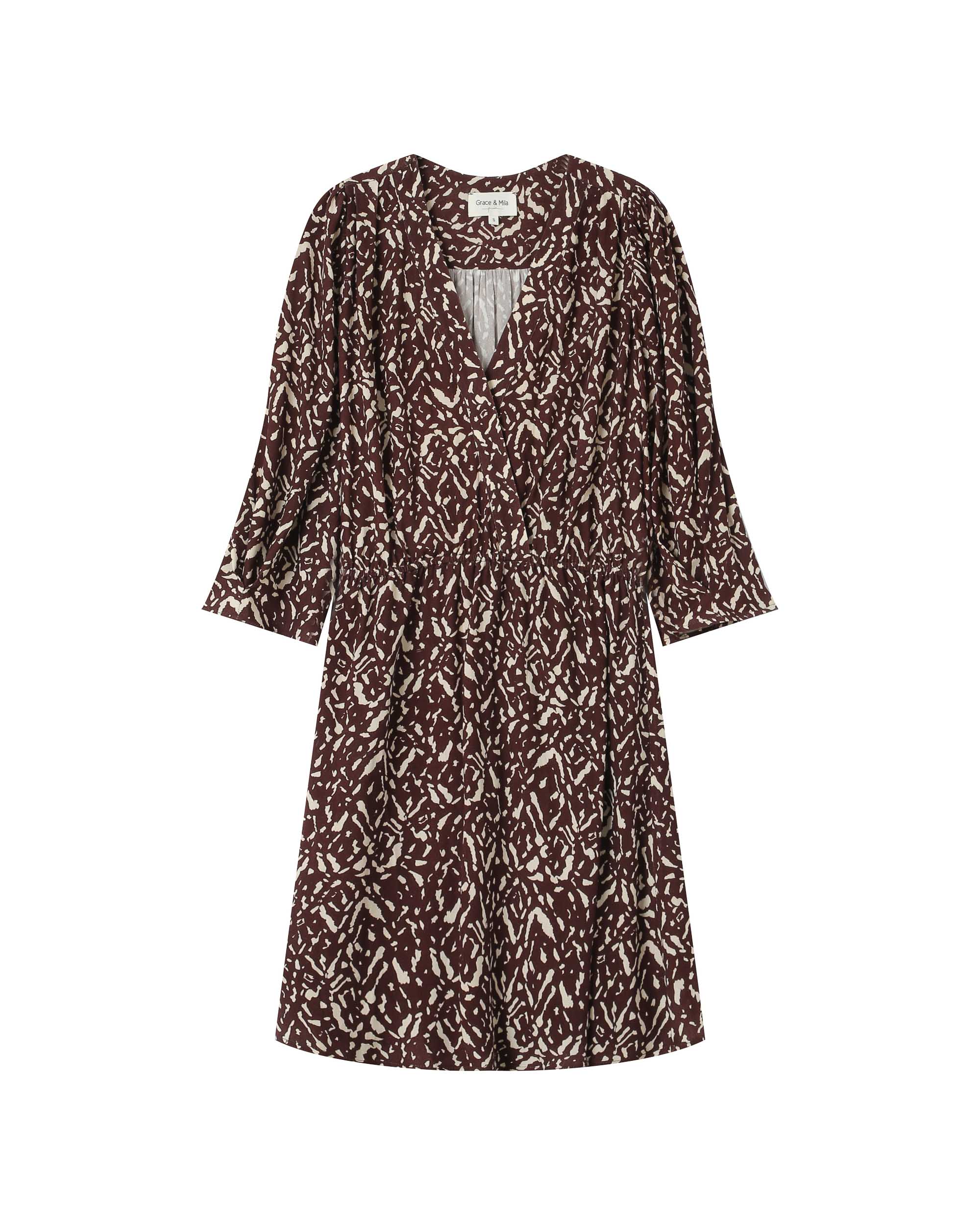 Robe Courte Imprimée Chocolat Suzie - Image 6
