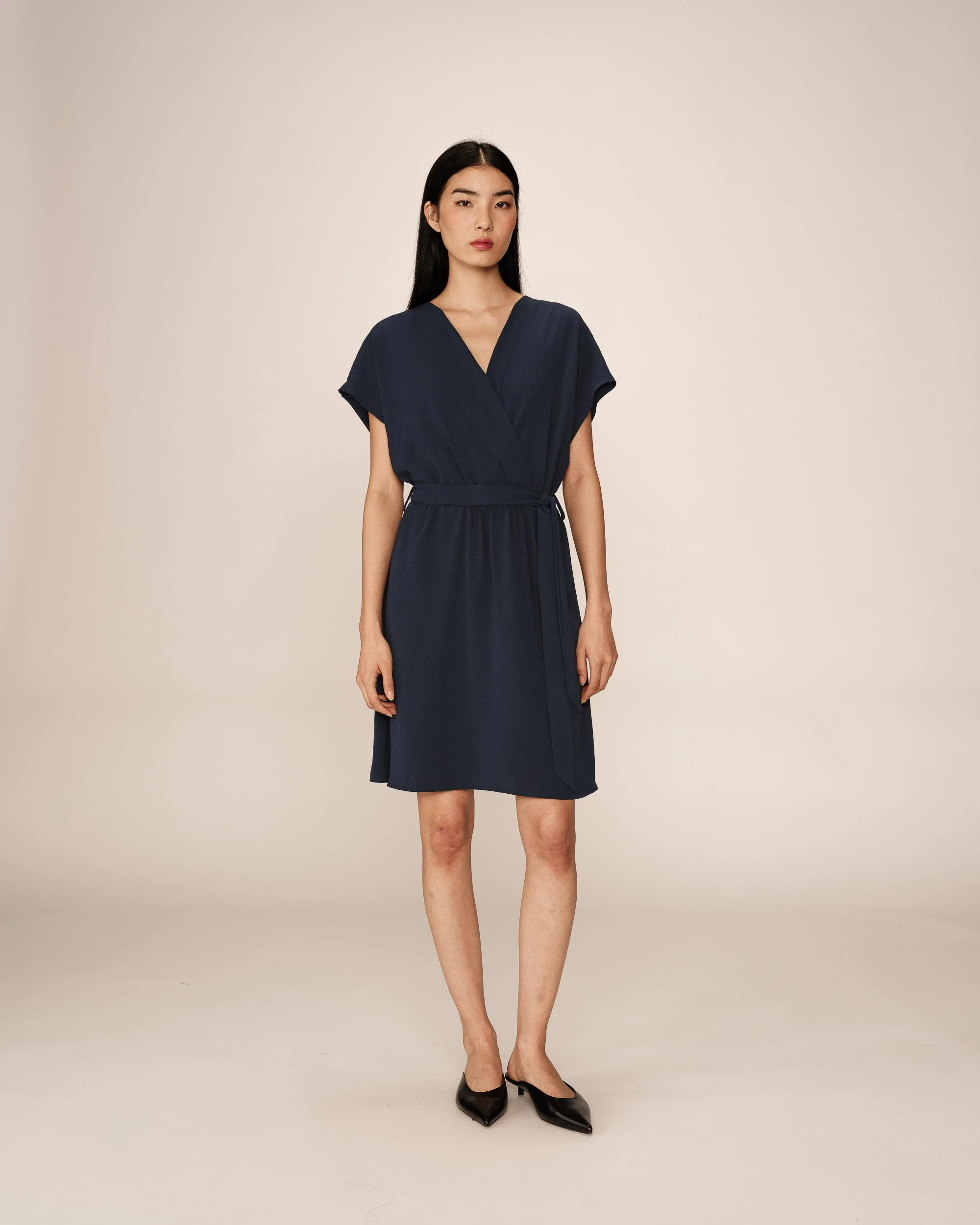 Robe Courte Papaye - Marine - Image 2