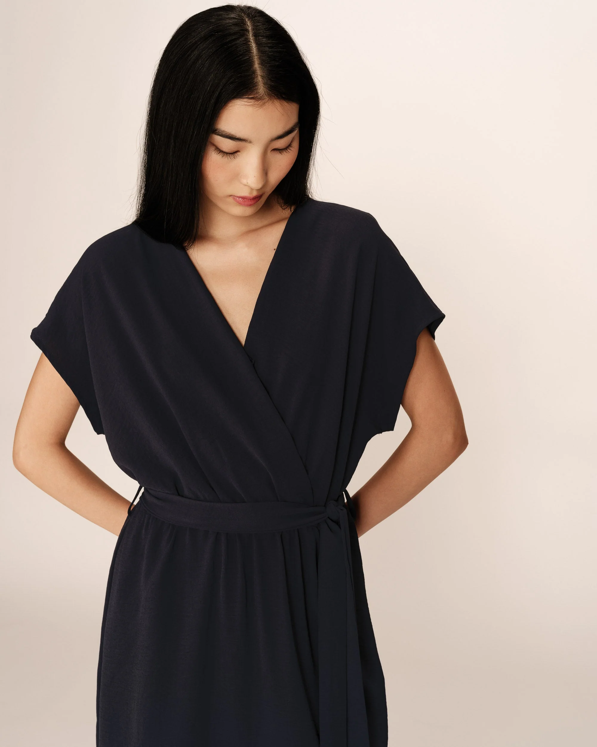 Robe Courte Papaye - Marine - Image 3