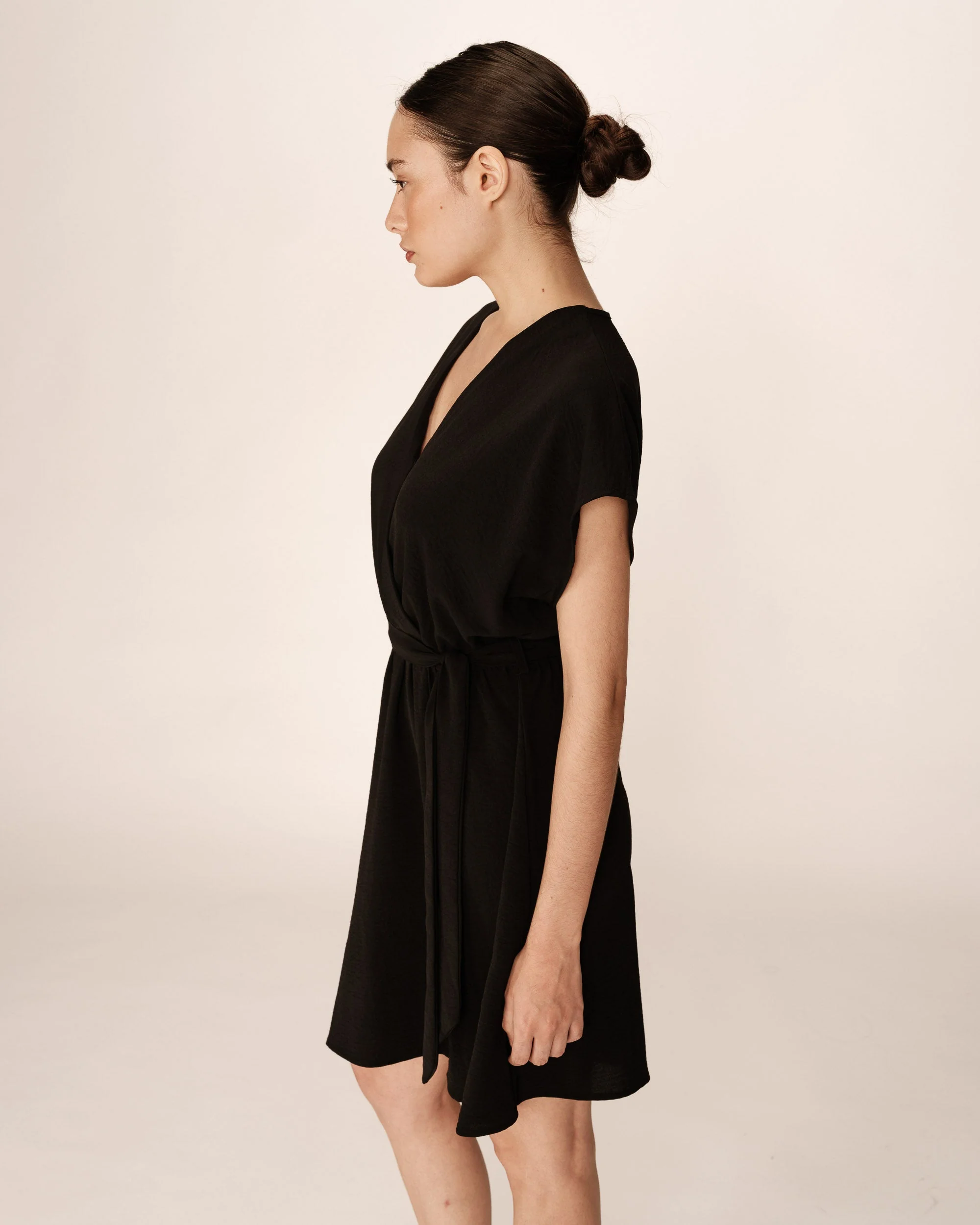 Robe Courte Papaye - Noir - Image 3