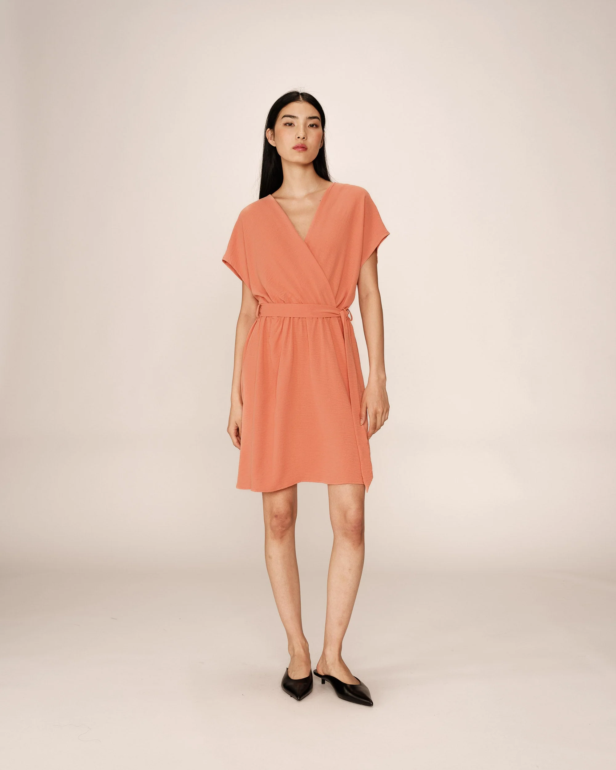 Robe Courte Papaye - Peche - Image 2