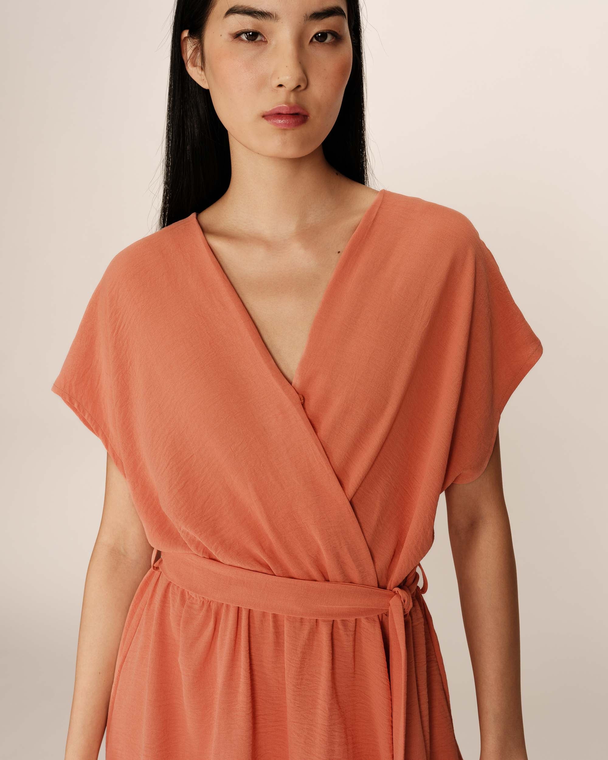 Robe Courte Papaye - Peche - Image 3