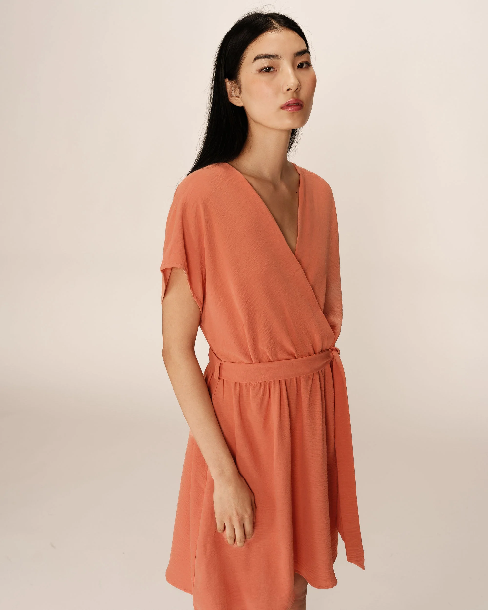 Robe Courte Papaye - Peche - Image 4