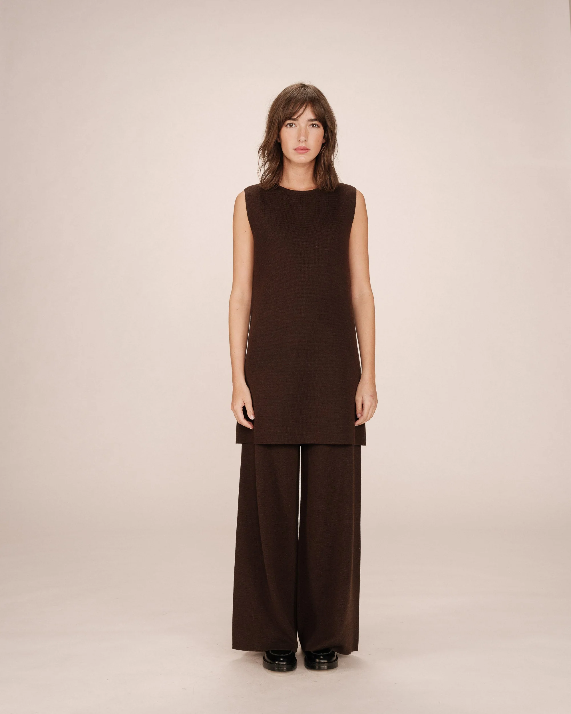 Robe Courte Tailoring Chocolat Sarah - Image 4