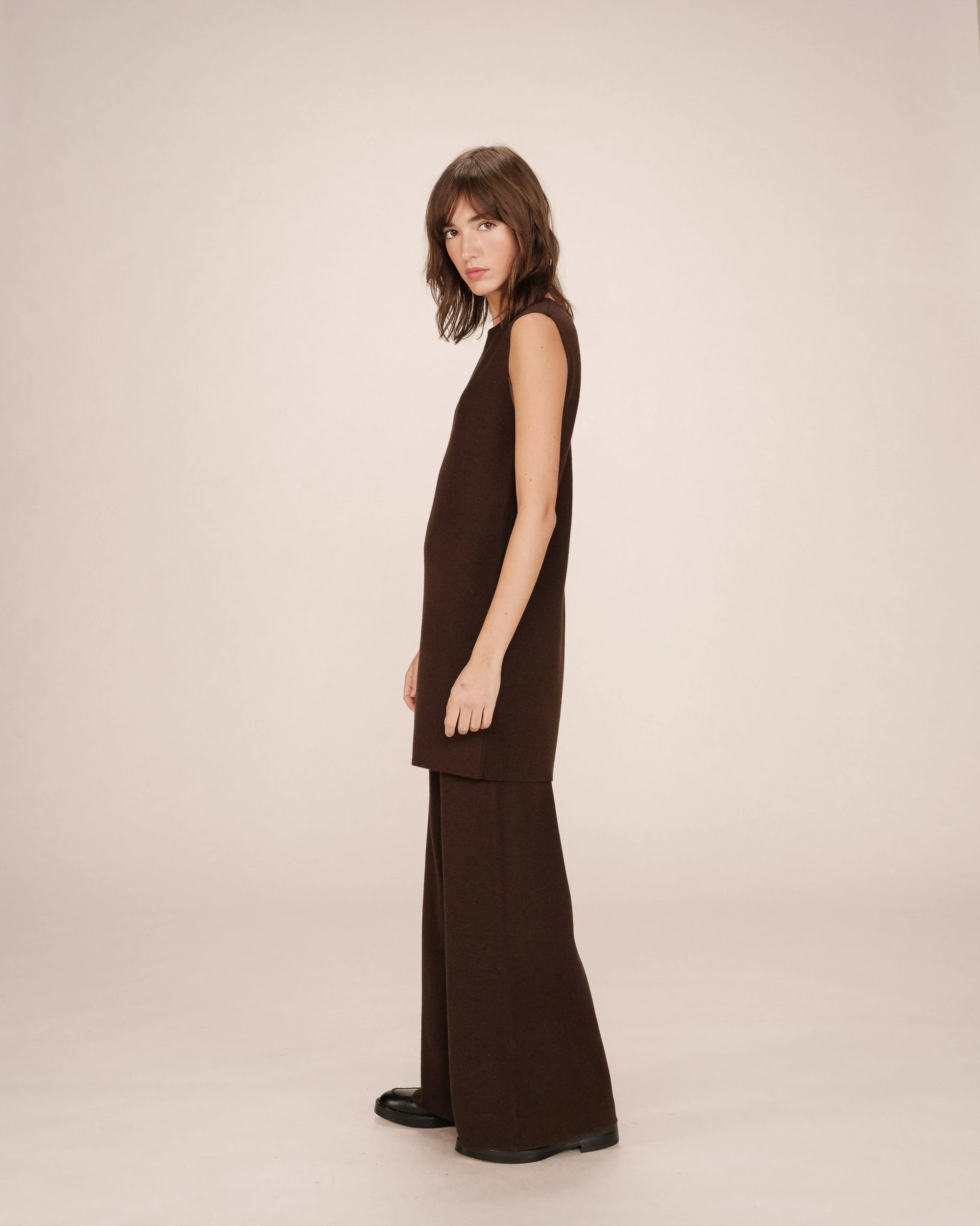 Robe Courte Tailoring Chocolat Sarah - Image 5