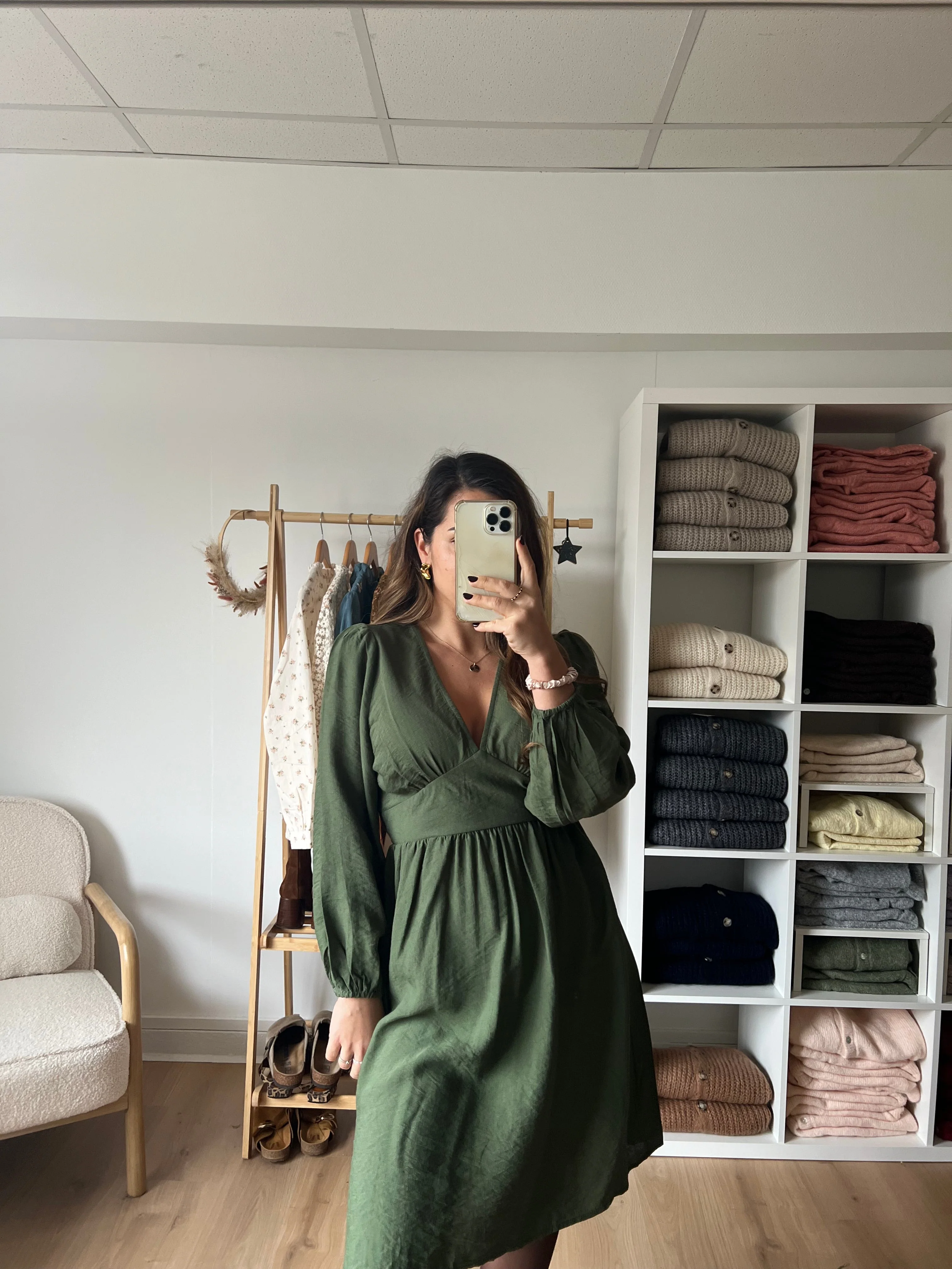 Robe Elena Kaki - Image 4