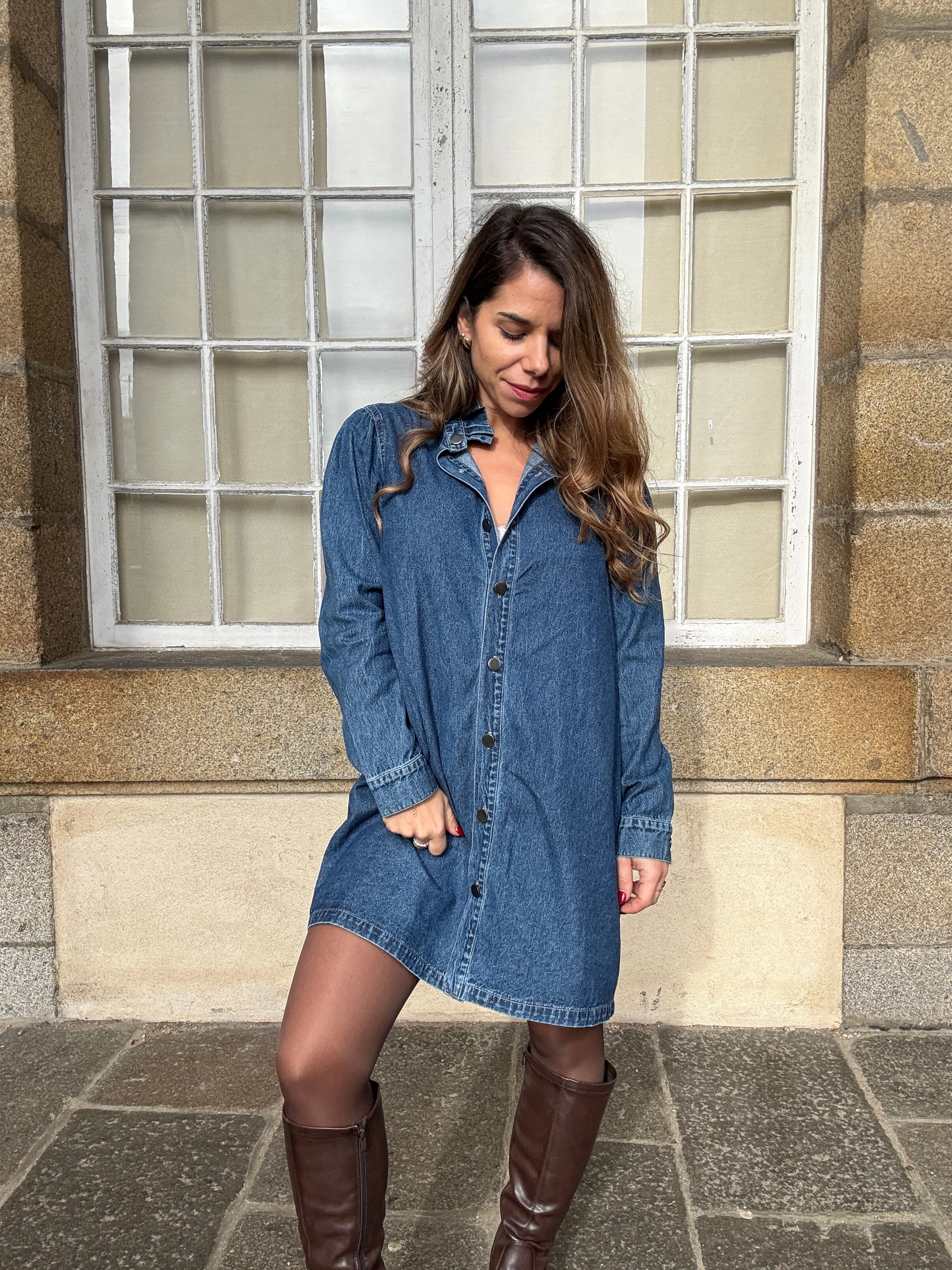 Robe En Jean Marion À Manches Longues - Image 7