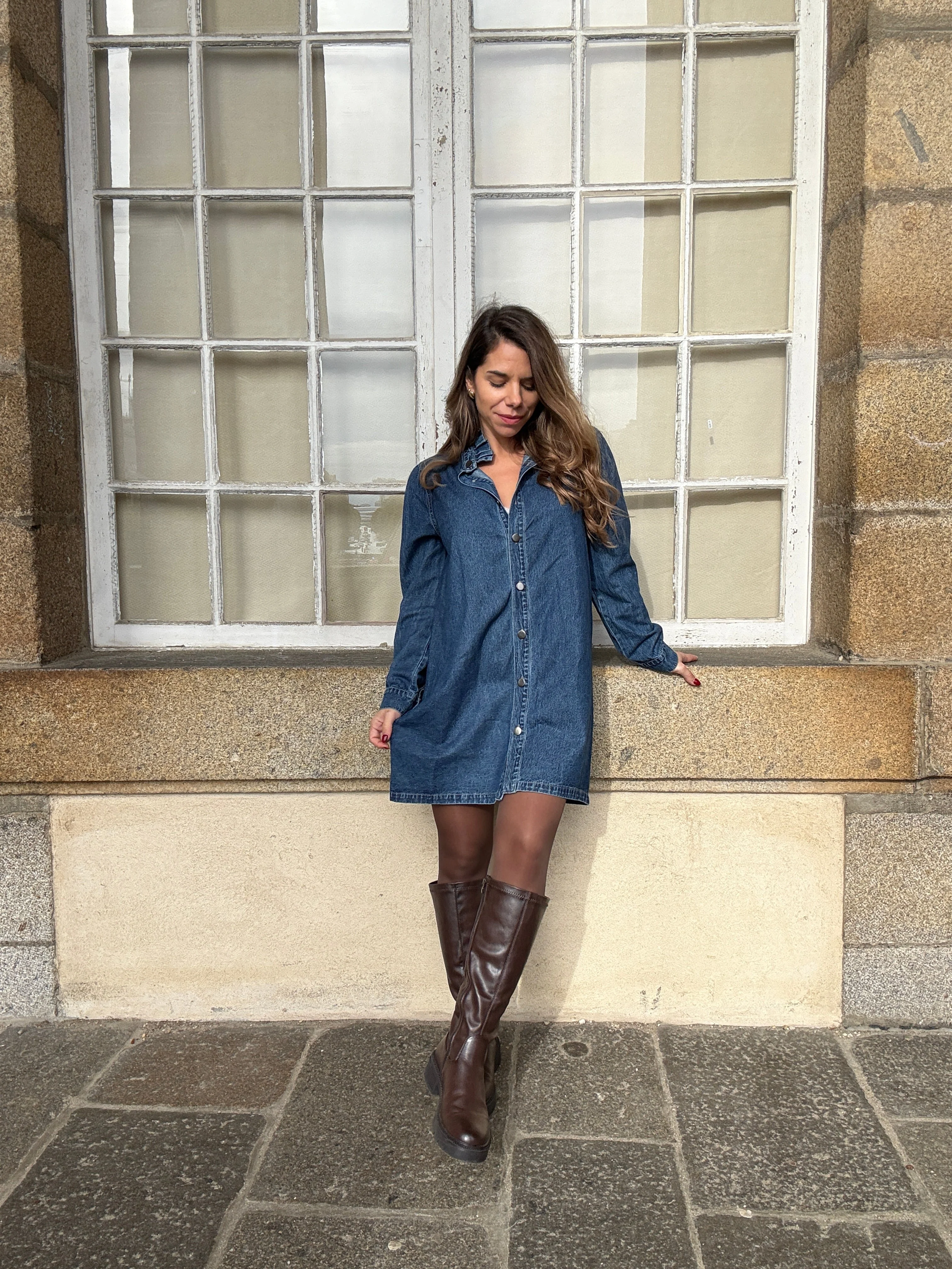 Robe En Jean Marion À Manches Longues - Image 8