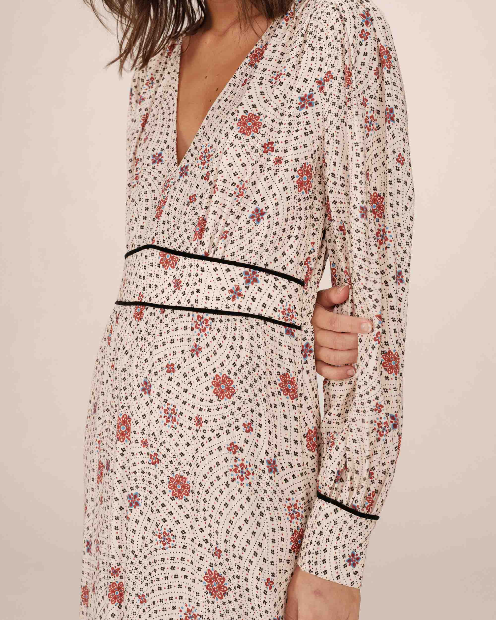 Robe Longue A Fleurs Ecru Sensible - Image 2