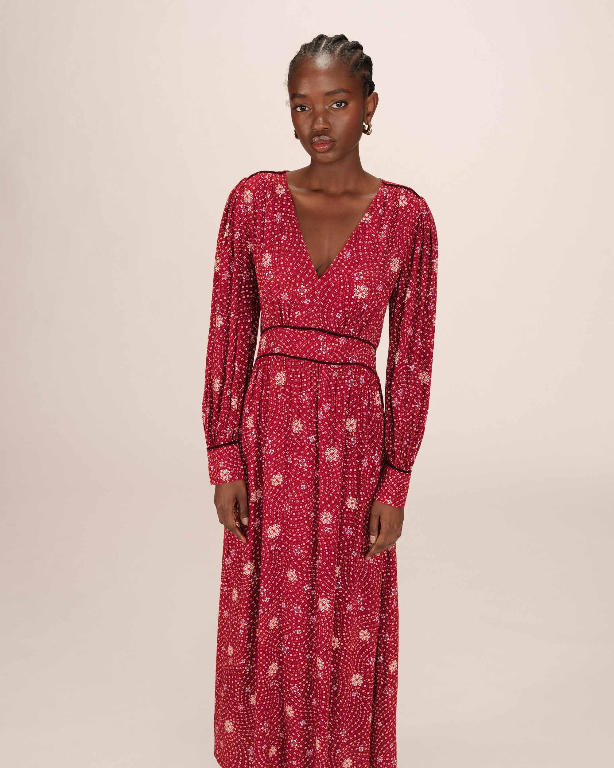 Robe Longue A Fleurs Terracotta Sensible - Image 3