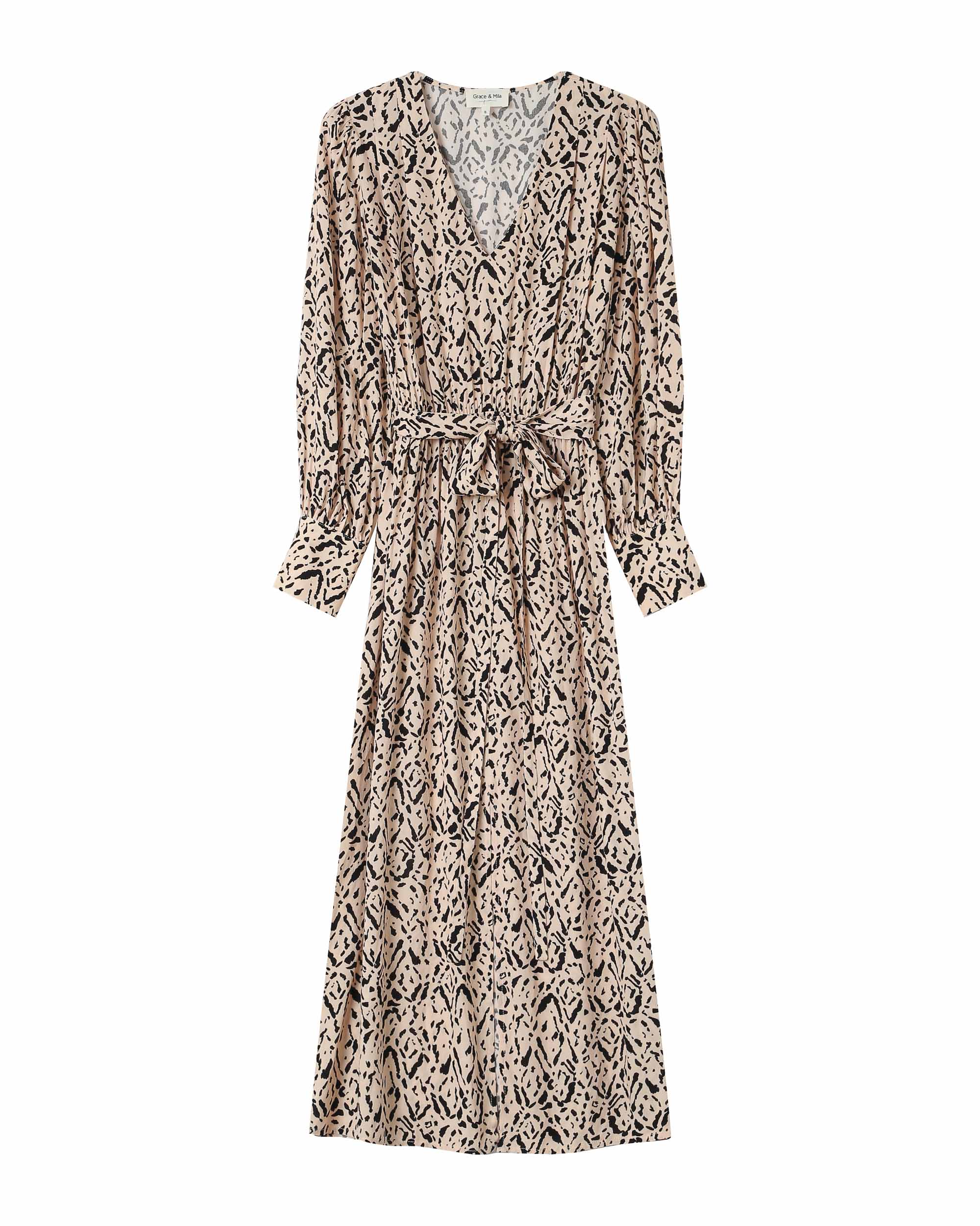 Robe Longue Abstraite Vanille Soisson - Image 6