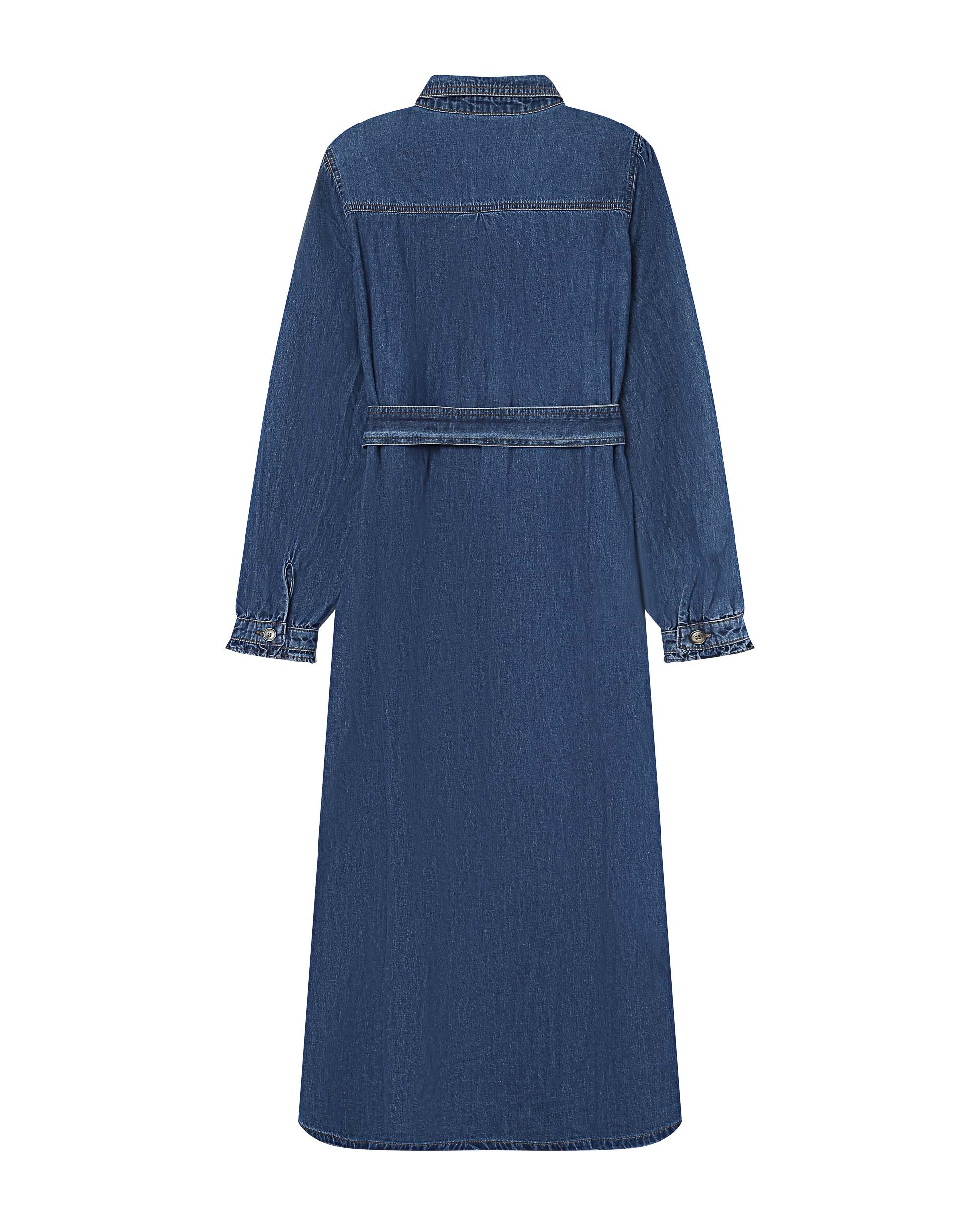 Robe Longue Chemise Medium Blue Shanie - Image 7