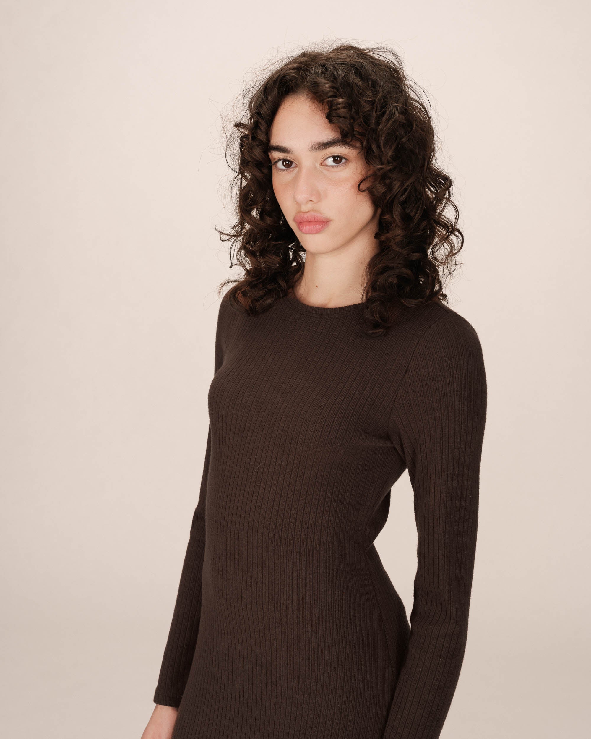 Robe Longue Chocolat Sorina - Image 2
