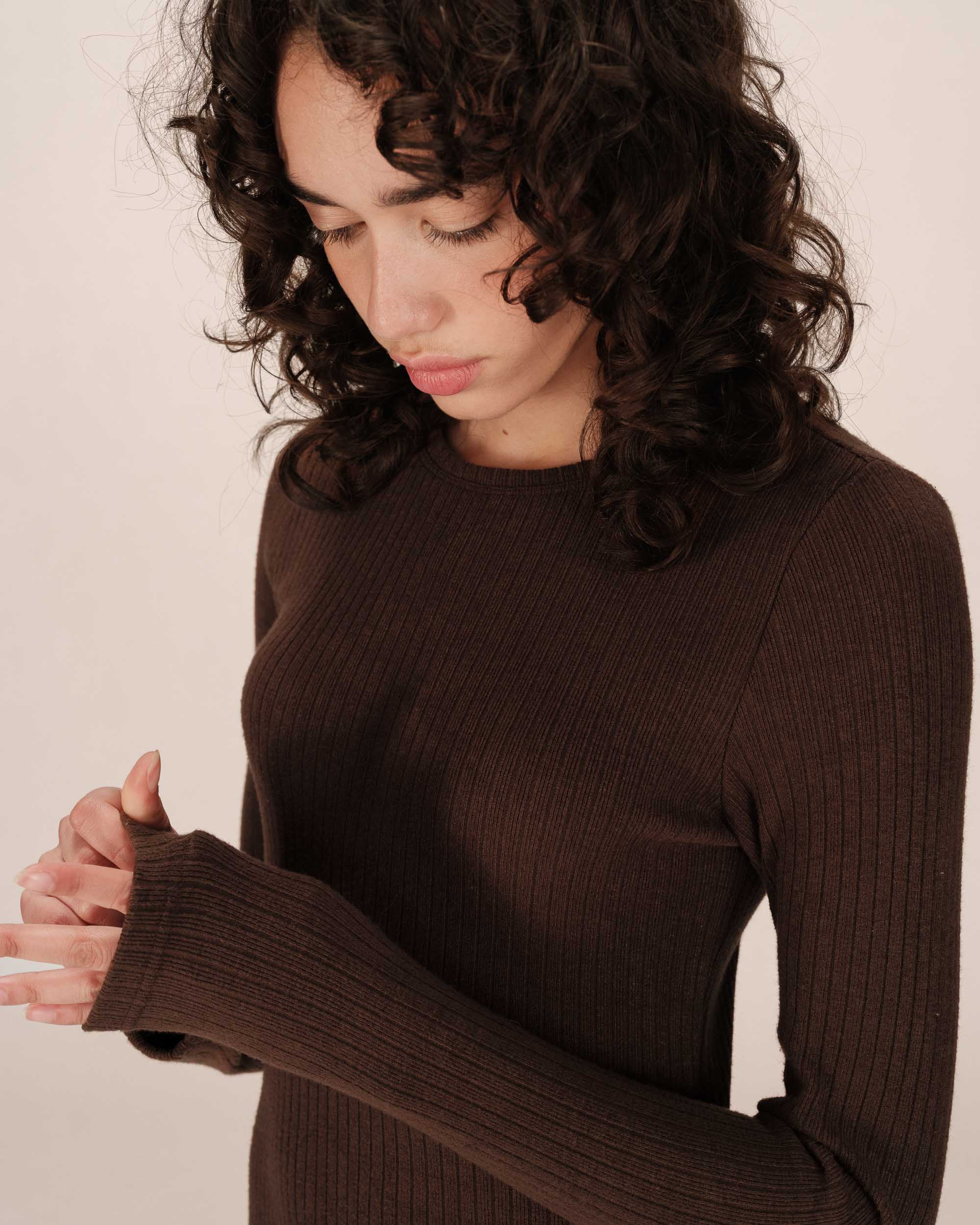 Robe Longue Chocolat Sorina - Image 3