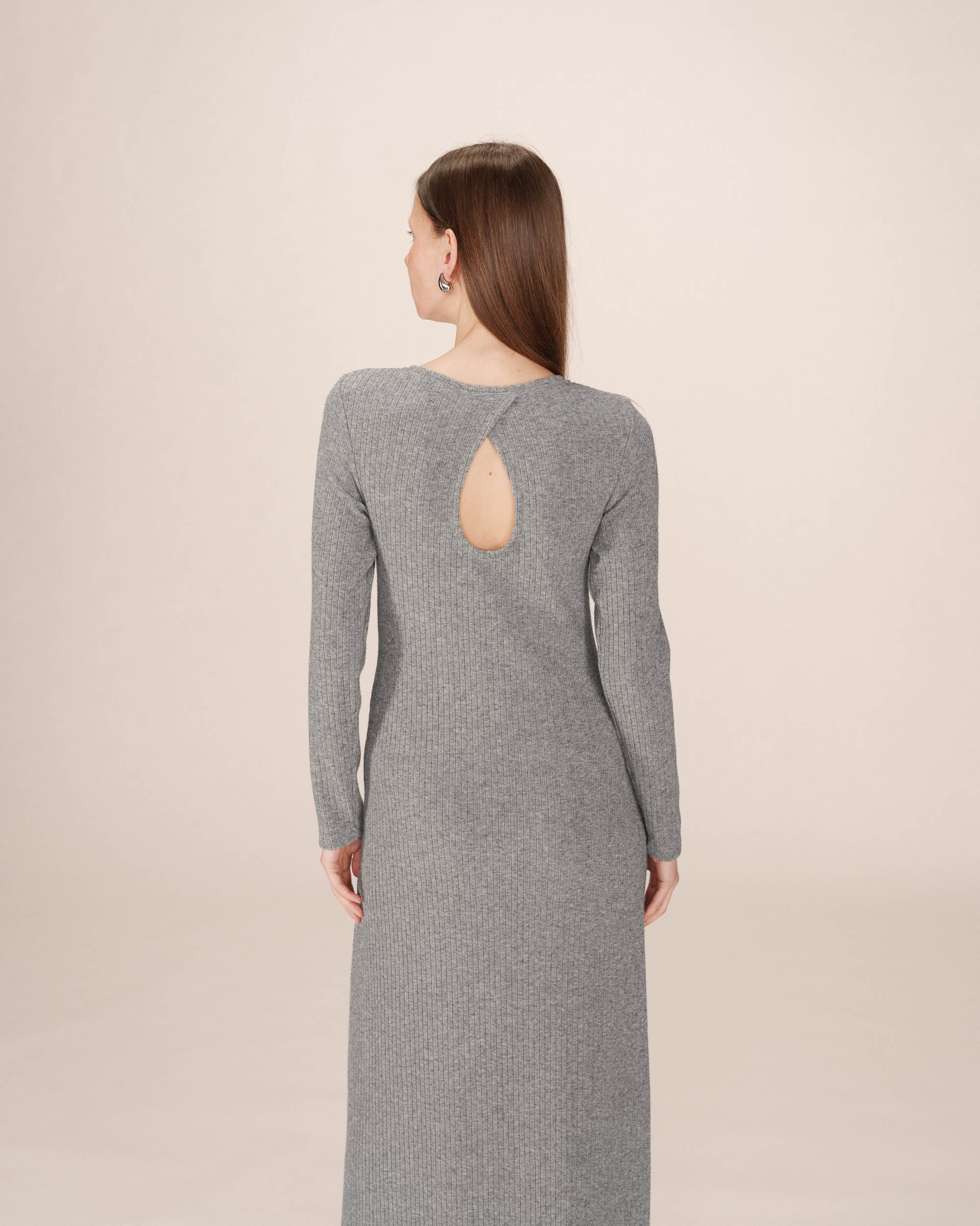 Robe Longue Gris Sorina - Image 5
