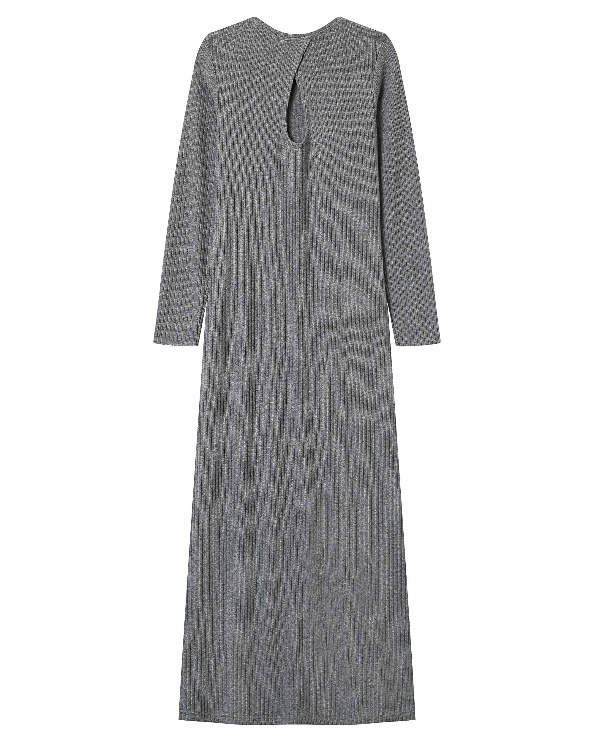 Robe Longue Gris Sorina - Image 7