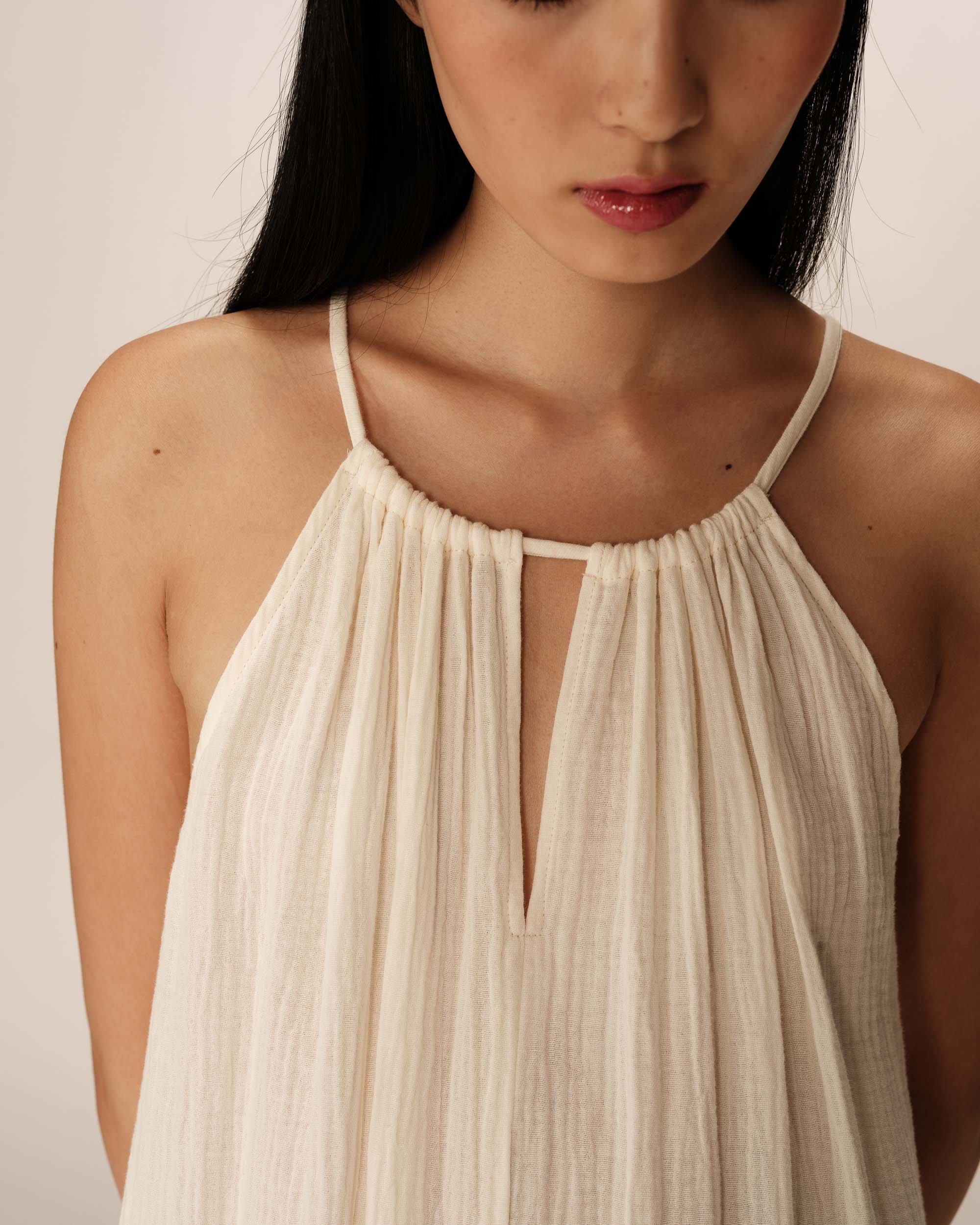 Robe Longue Rubis - Ecru - Image 3