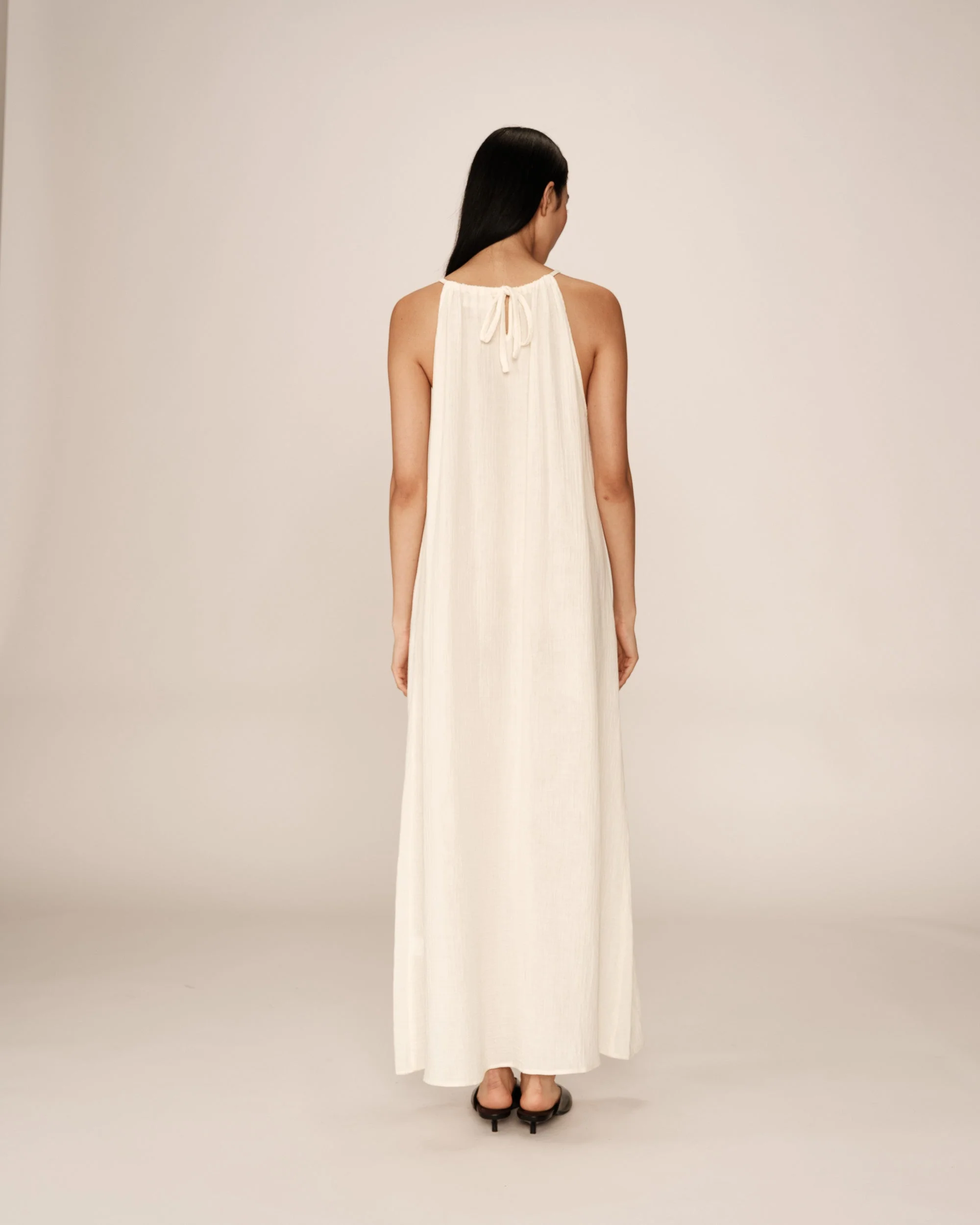 Robe Longue Rubis - Ecru - Image 5