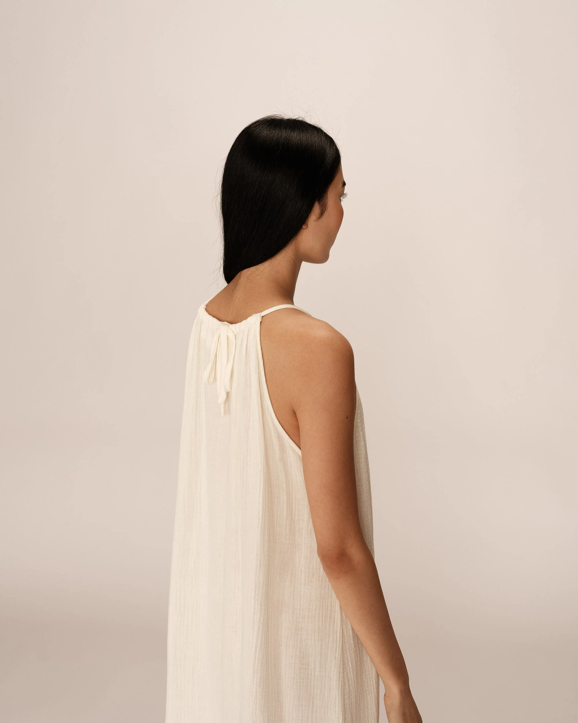 Robe Longue Rubis - Ecru - Image 6
