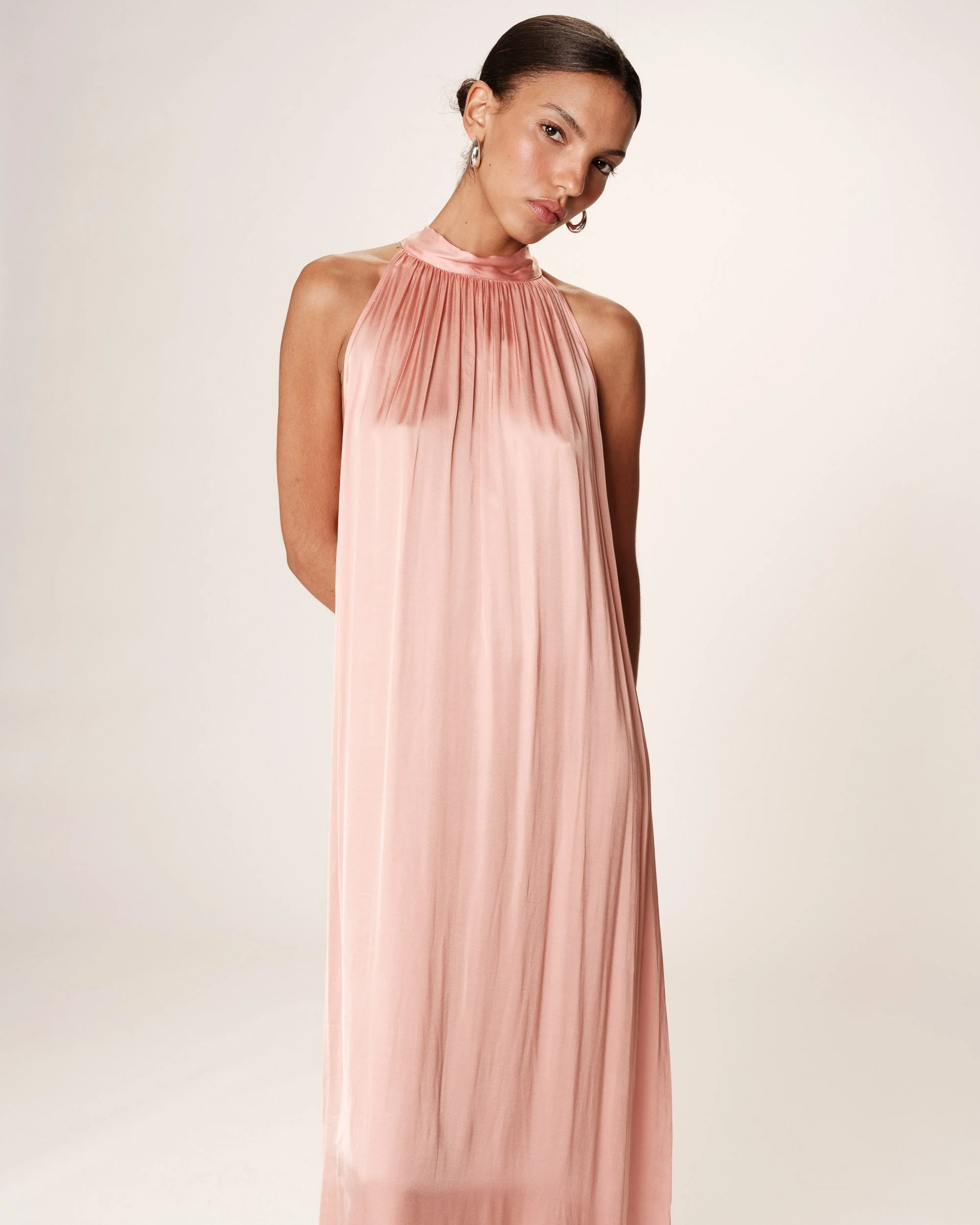 Robe Mi-Longue Rose - Rose - Image 2
