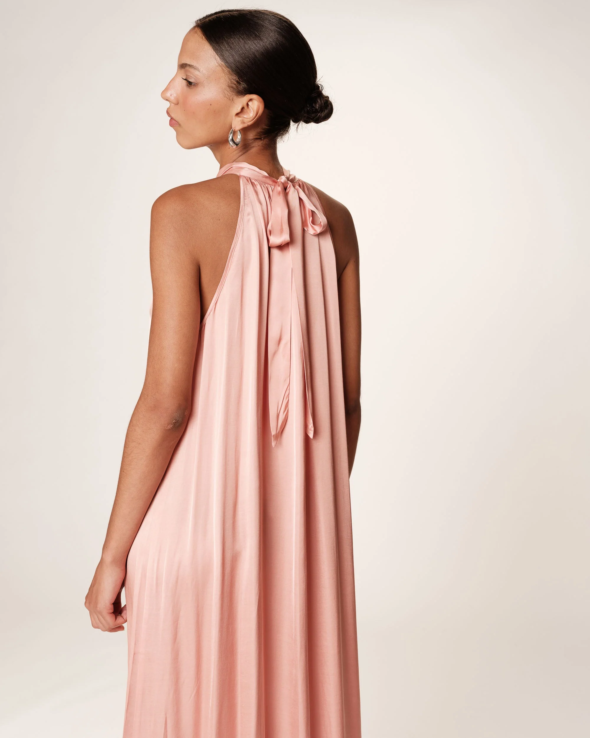 Robe Mi-Longue Rose - Rose - Image 5