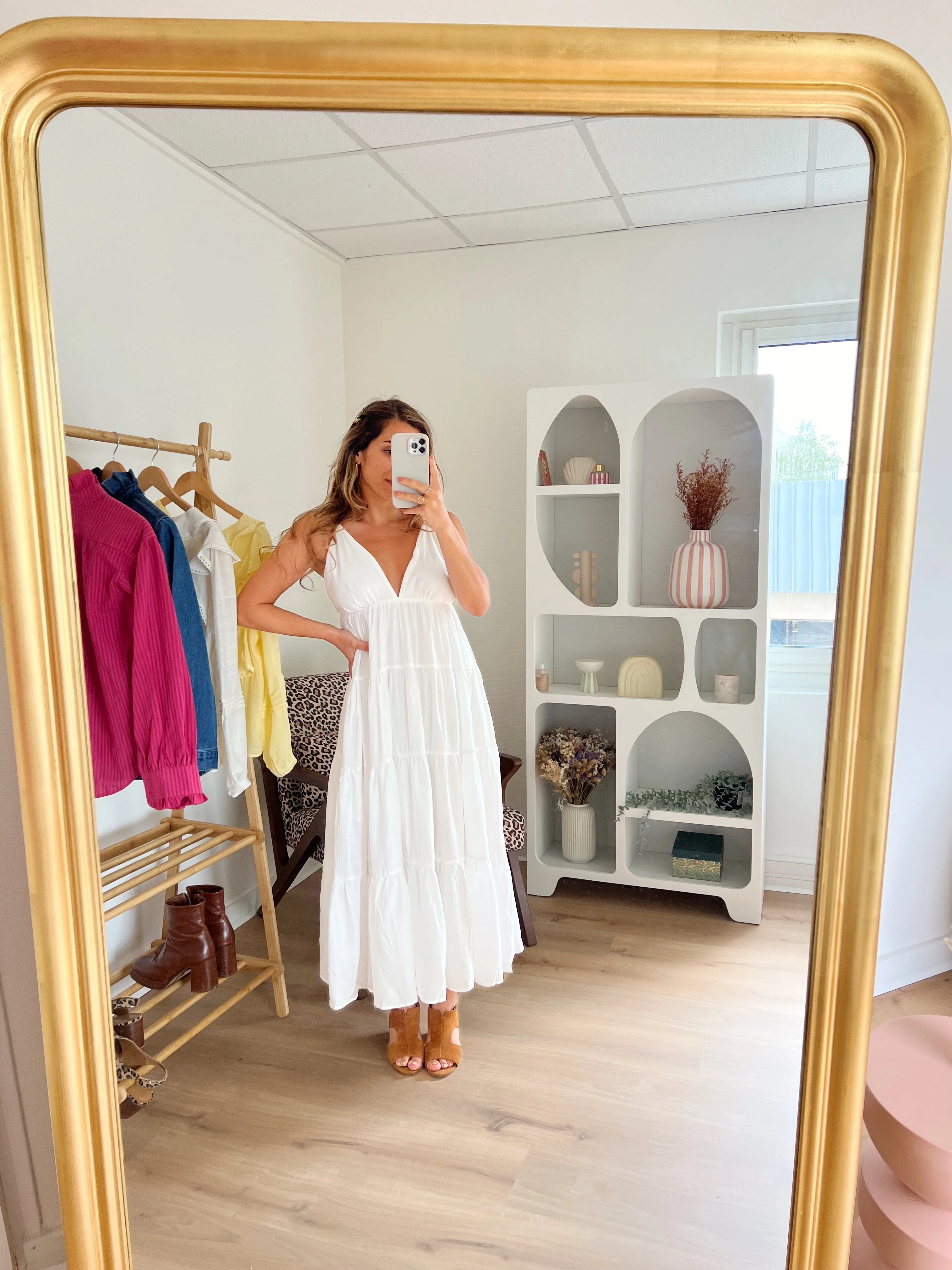 Robe Longue Louisa - Blanche - Image 10