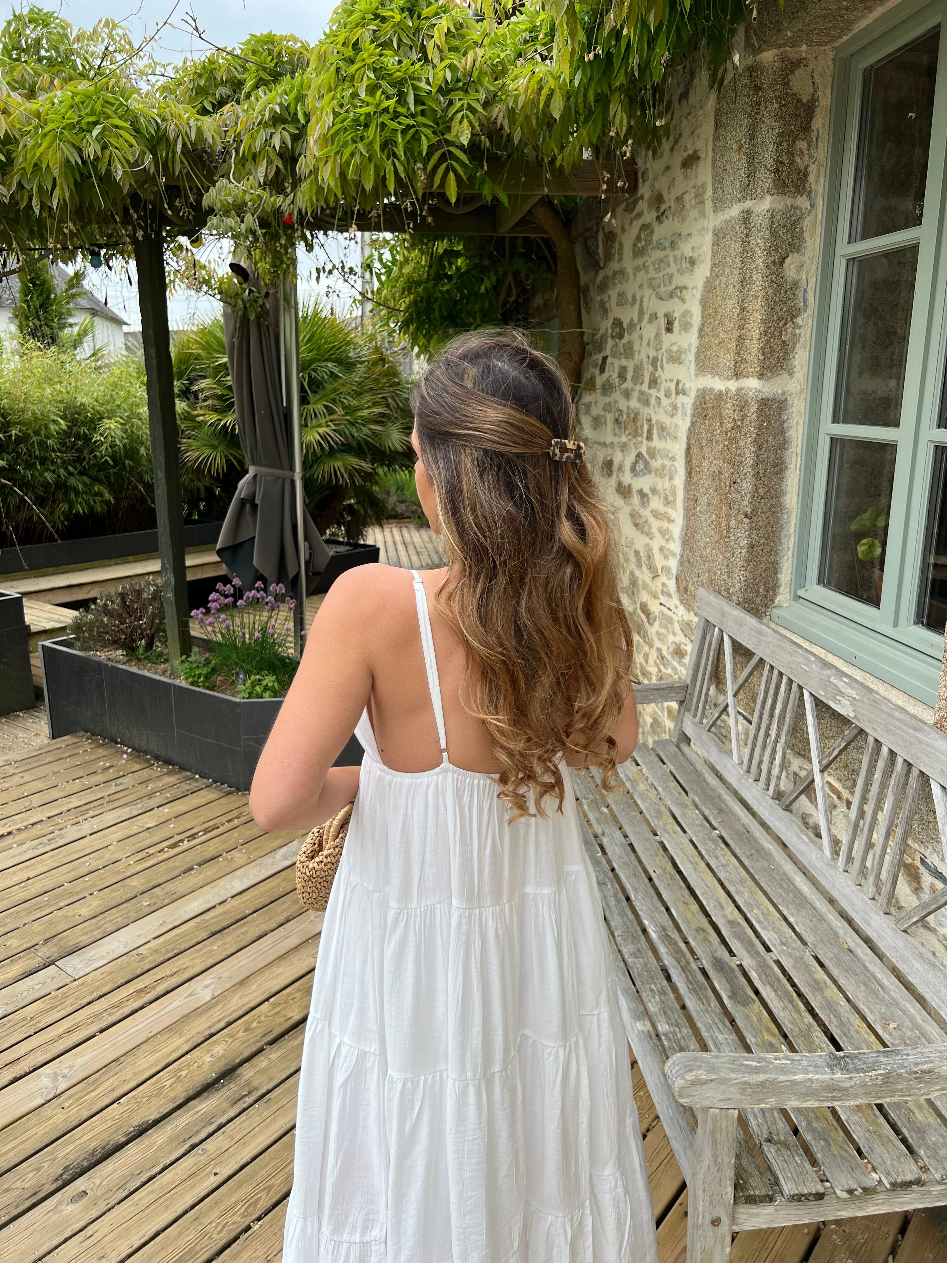 Robe Longue Louisa - Blanche - Image 11