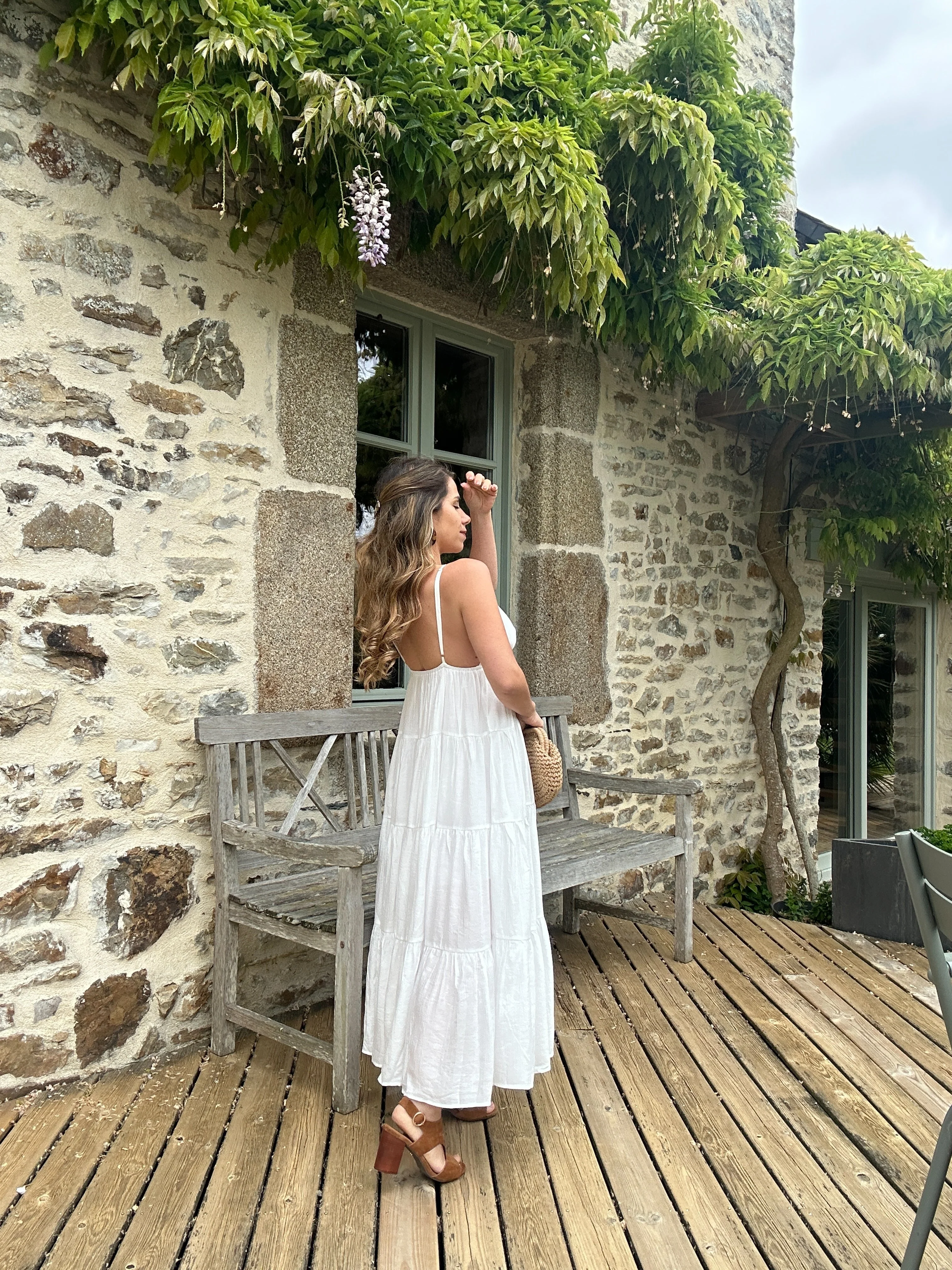 Robe Longue Louisa - Blanche - Image 2