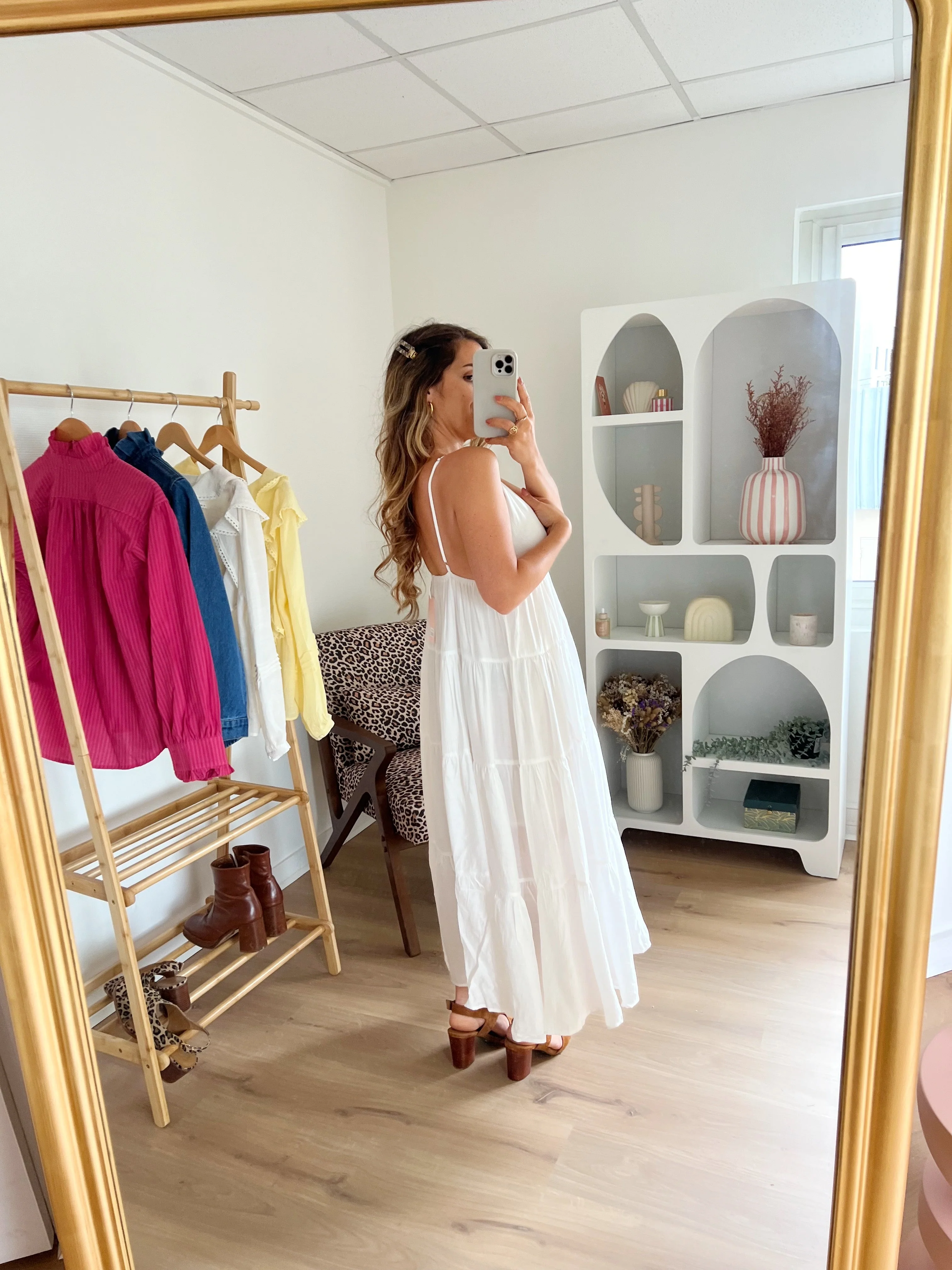 Robe Longue Louisa - Blanche - Image 7